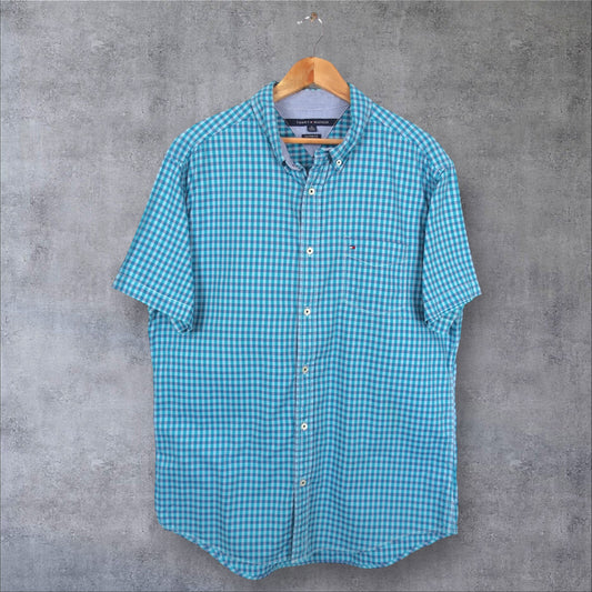 VINTAGE TOMMY HILFIGER BUTTON-UP SHIRT - XL