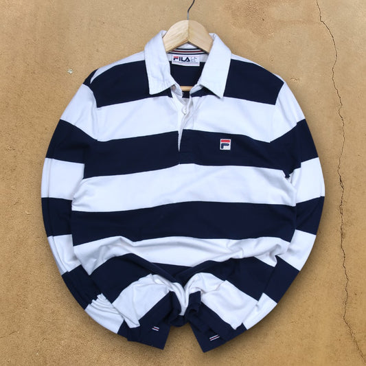 VINTAGE LONG-SLEEVE FILA POLO SHIRT - S
