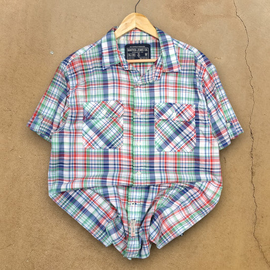 VINTAGE NAUTICA BUTTON-UP SHIRT - M
