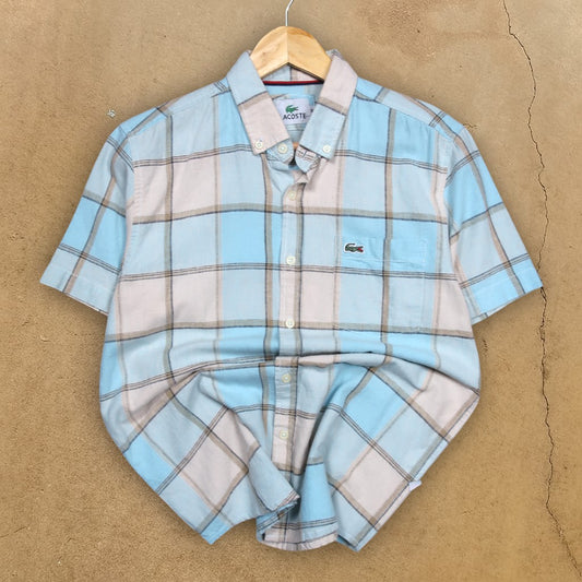 VINTAGE LACOSTE BUTTON-UP SHIRT - M