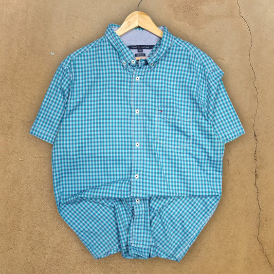 VINTAGE TOMMY HILFIGER BUTTON-UP SHIRT - XL