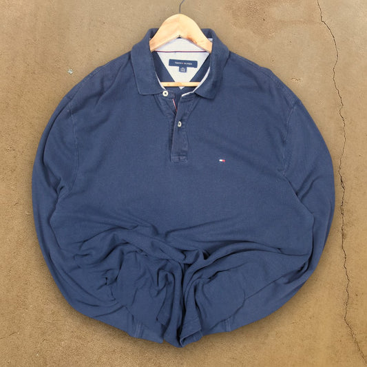 VINTAGE LONG-SLEEVE TOMMY HILFIGER POLO SHIRT - XL