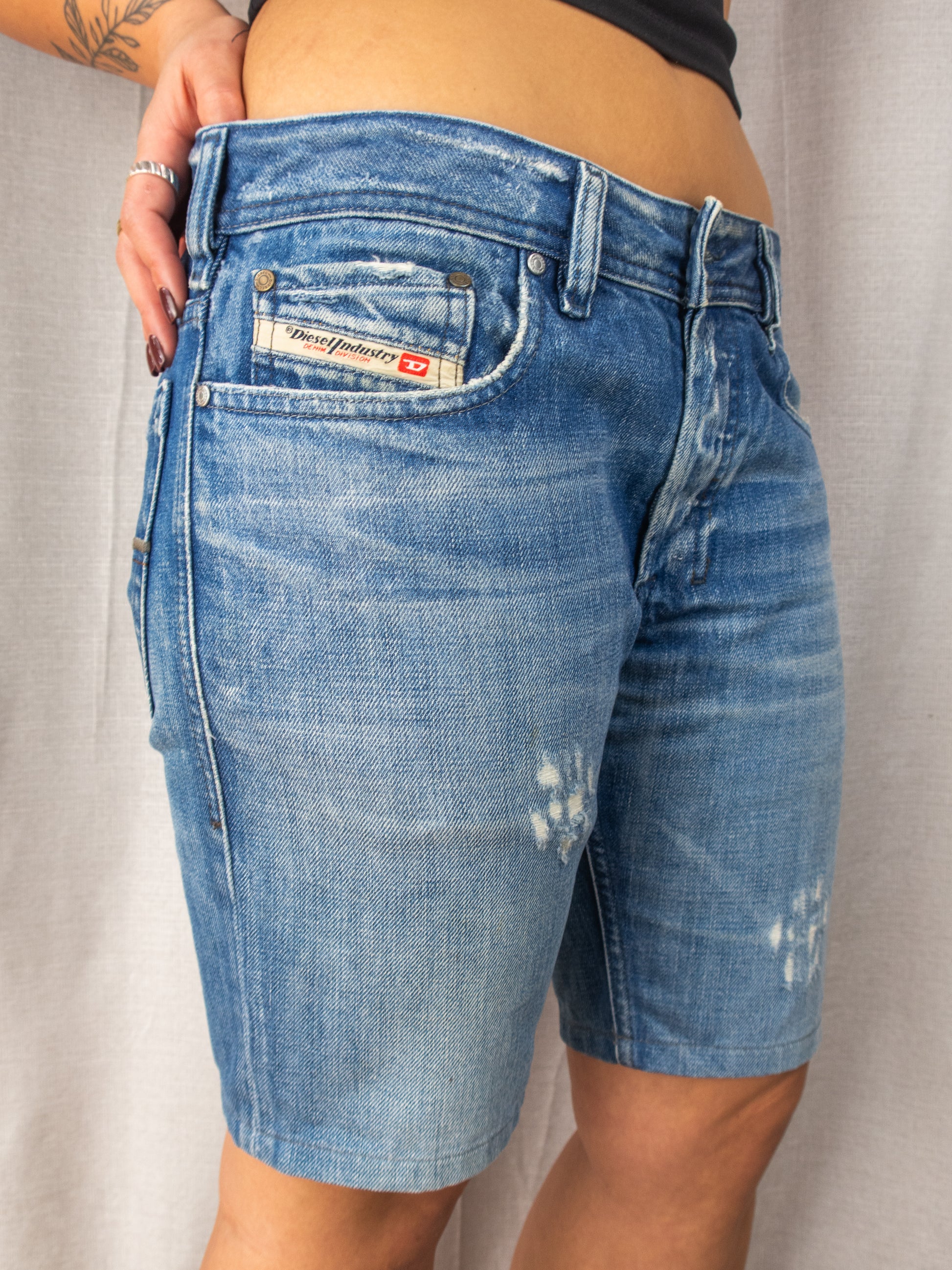 Y2K Diesel Denim Shorts - Mid Wash - Size 8