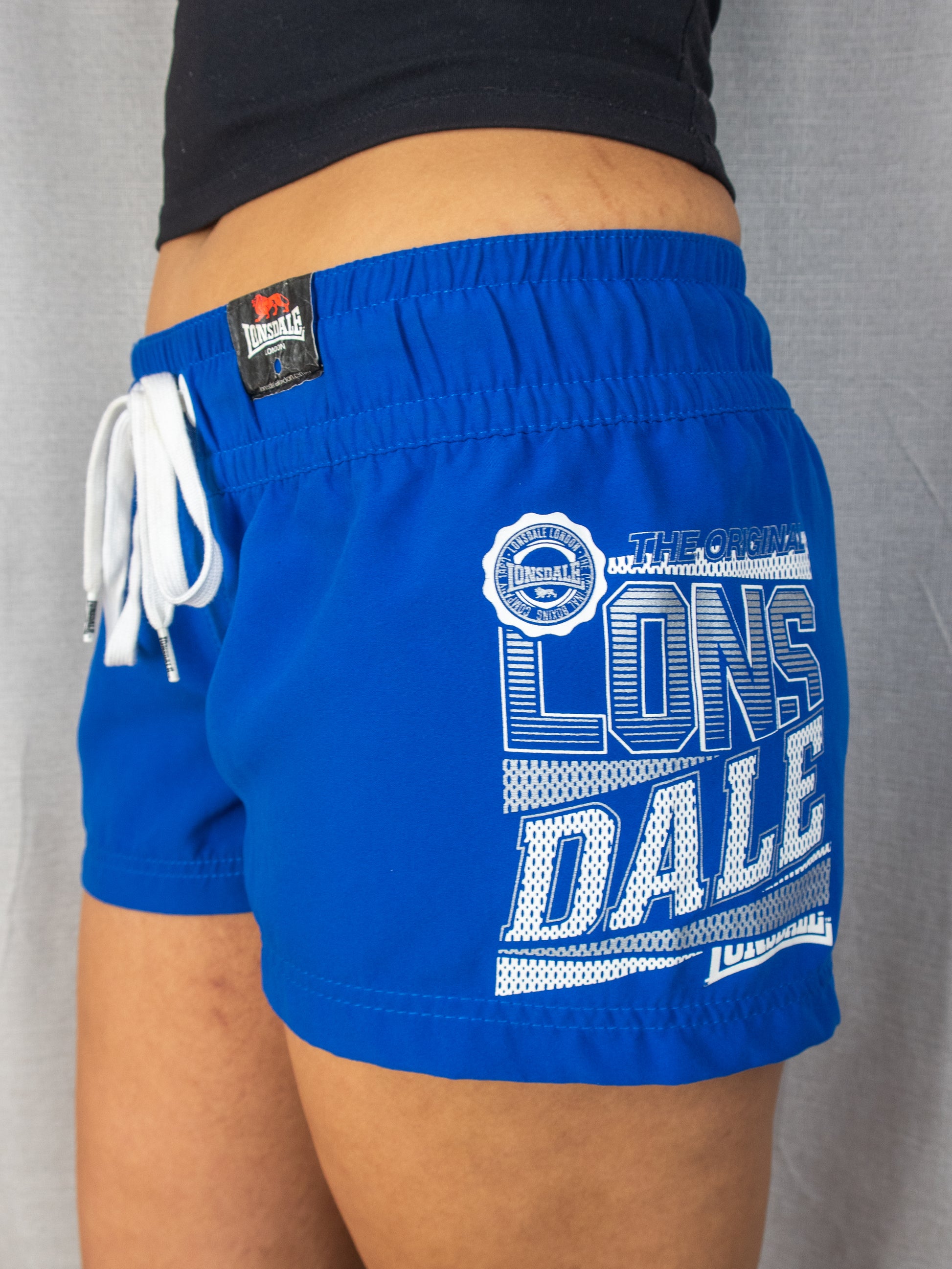 Y2K Lonsdale Mini Shorts - Blue - Size 10