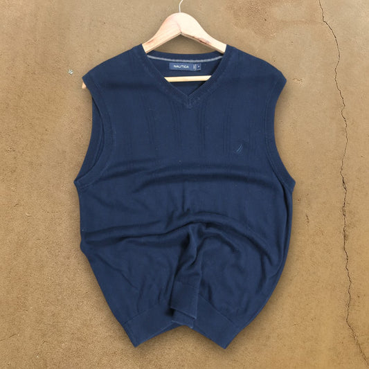 VINTAGE NAUTICA KNIT SWEATER VEST - M