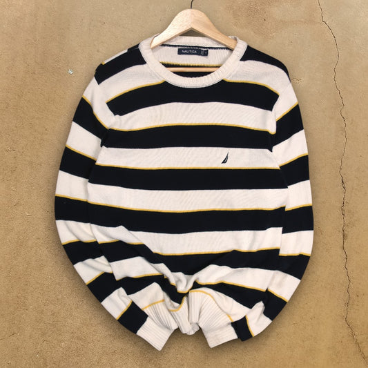 VINTAGE NAUTICA KNIT SWEATER - M