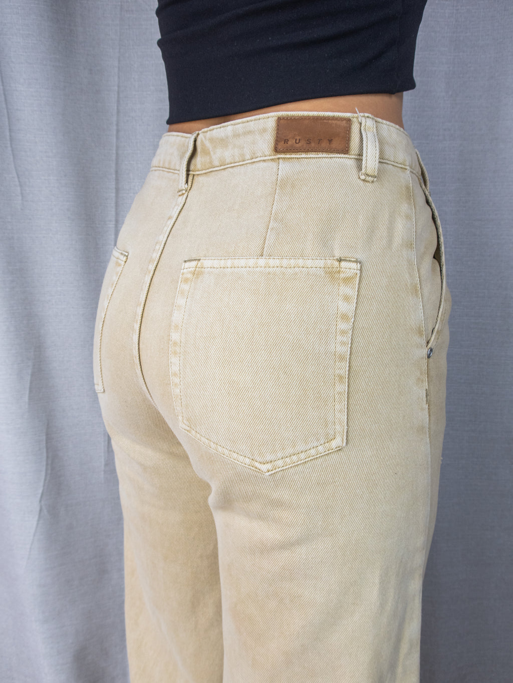 Y2K Rusty Pants - High Waist Straight Leg - Size 8