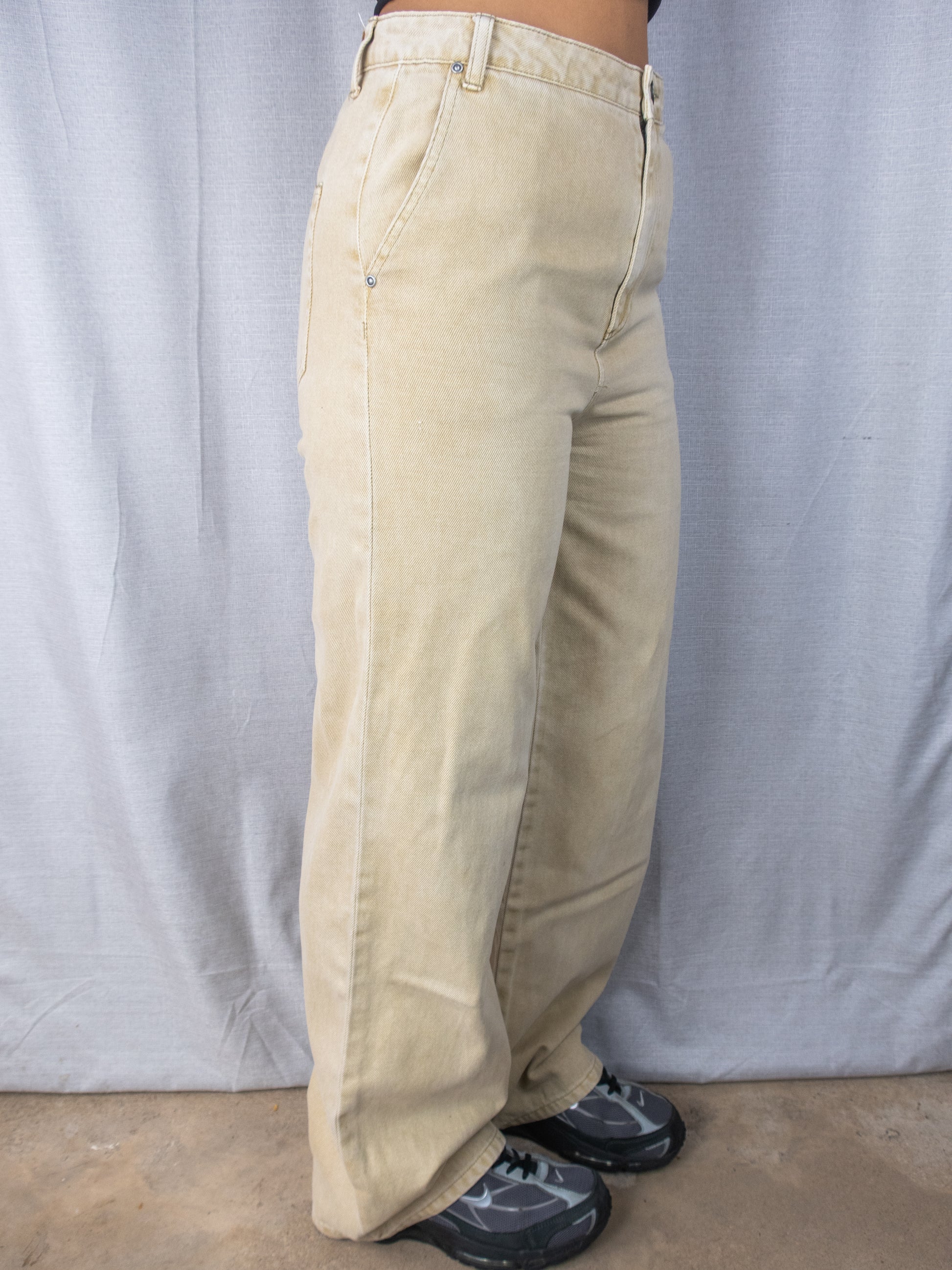 Y2K Rusty Pants - High Waist Straight Leg - Size 8