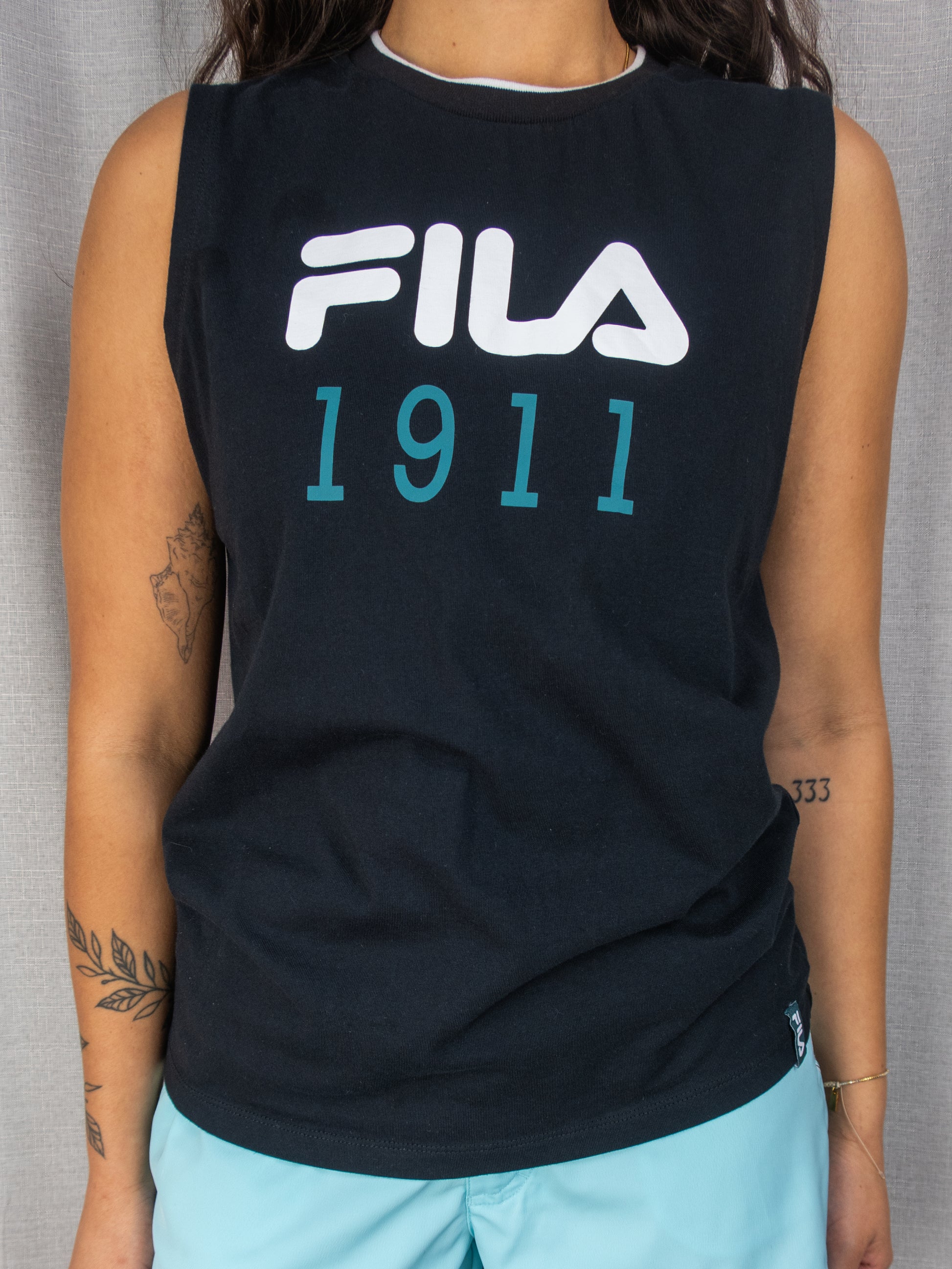 Fila Tank Top - Sport Logo Print - Size 14