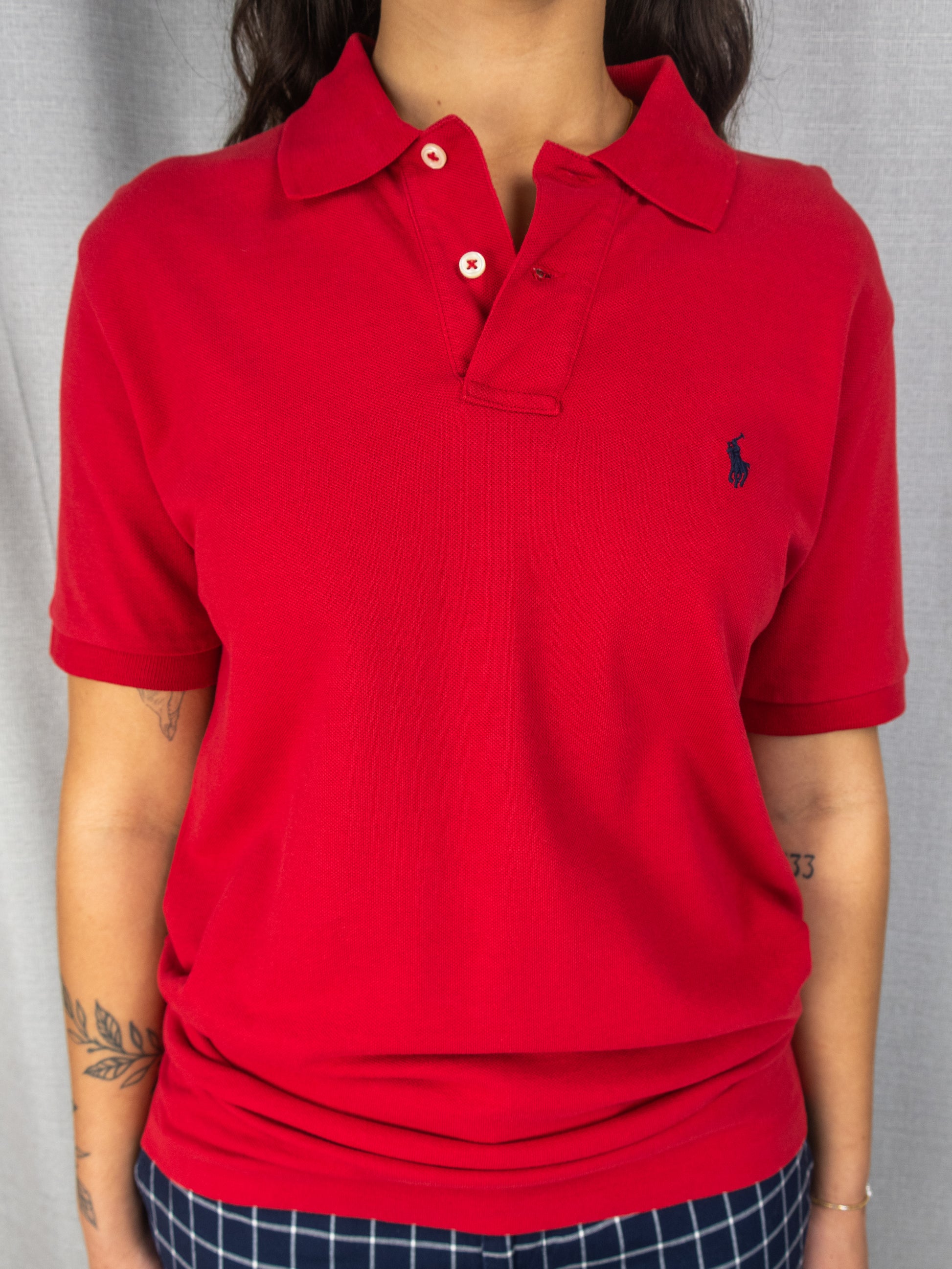 Vintage Ralph Lauren Polo Shirt - Red Pony Logo - L