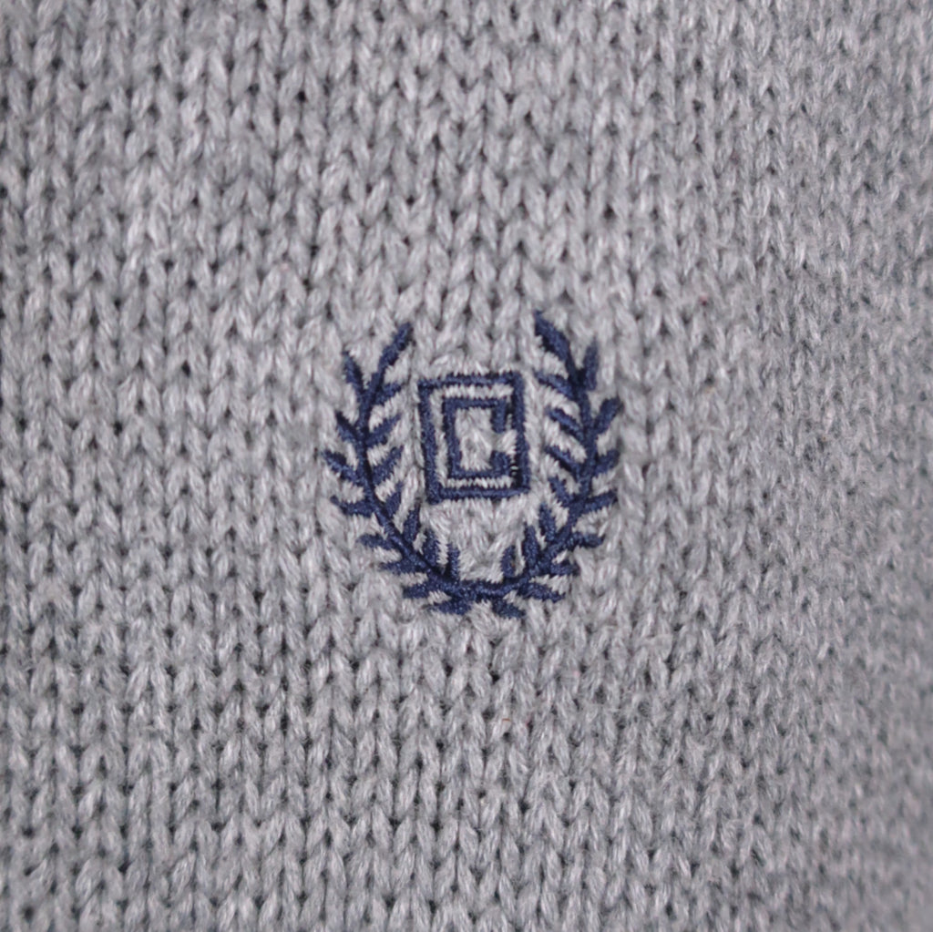 VINTAGE CHAPS KNIT 1/4 ZIP - L
