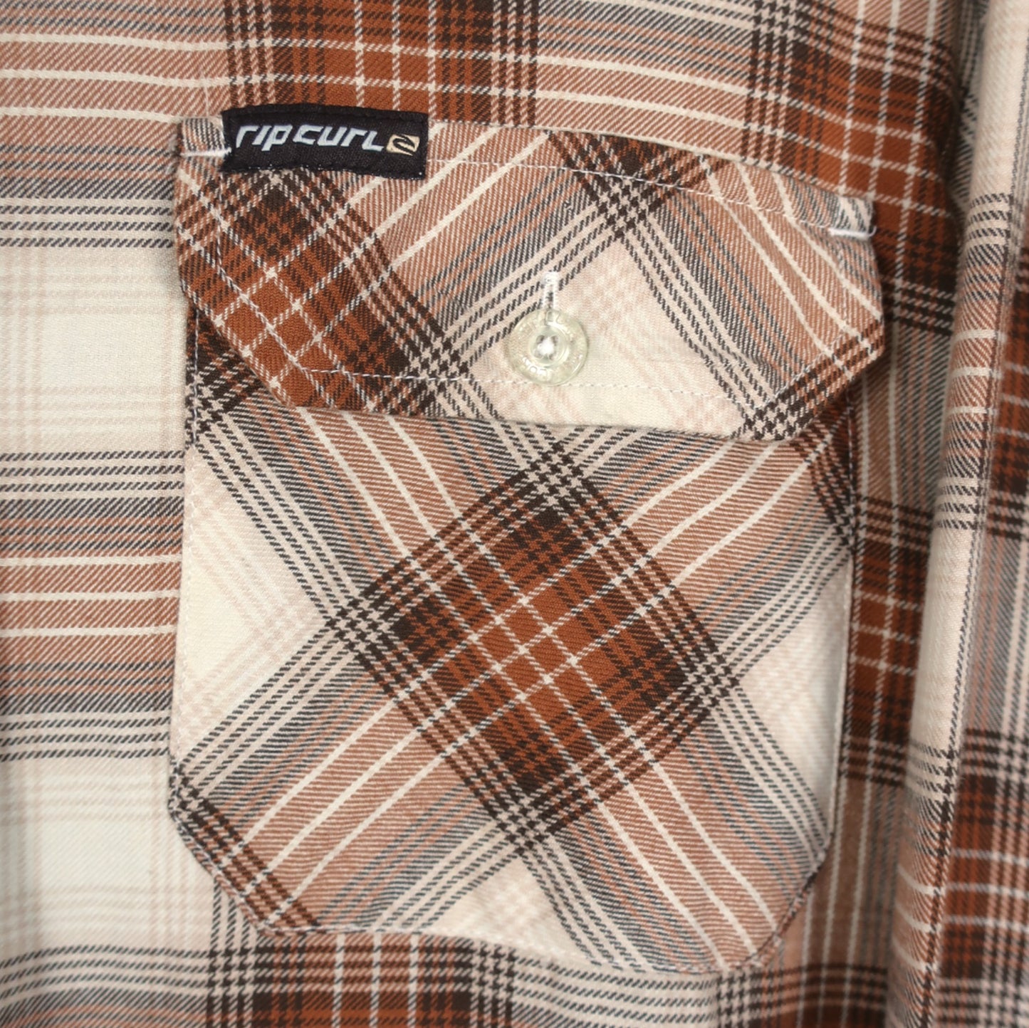 VINTAGE LONG-SLEEVE RIPCURL BUTTON-UP SHIRT - L