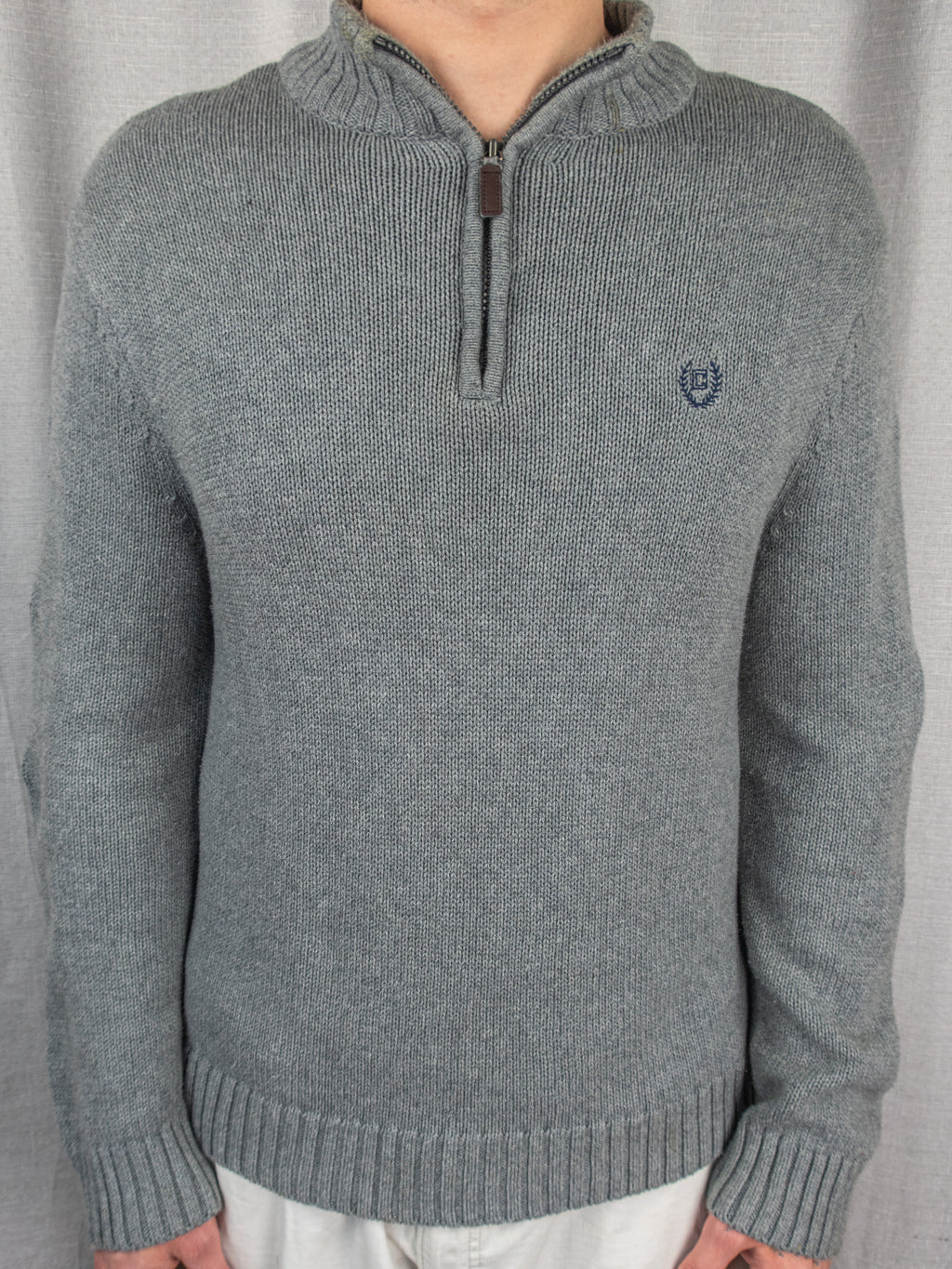 00's Chaps Knitted 1/4-Zip Sweatshirt - L