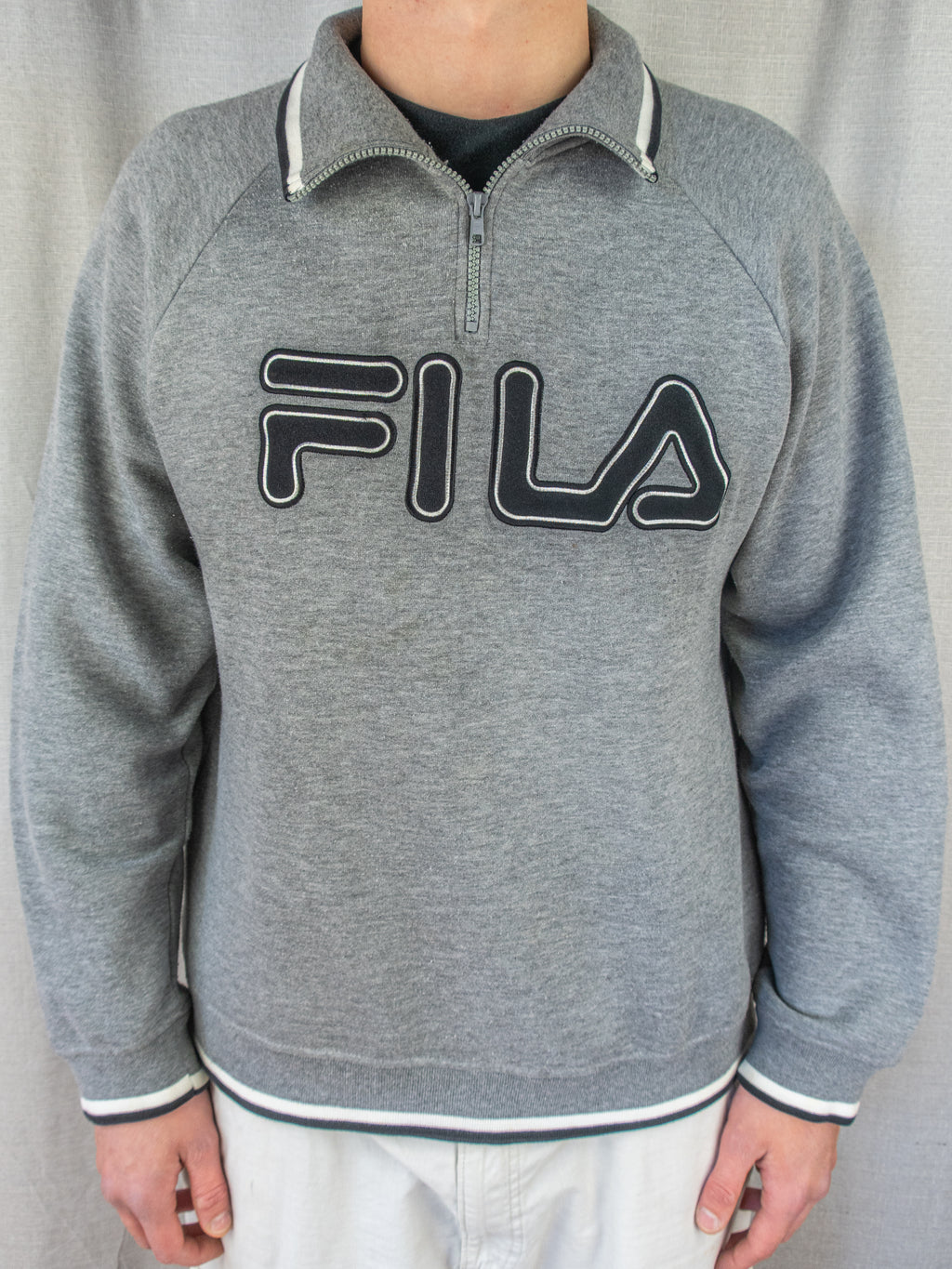 00's Fila 1/4-Zip Sweatshirt - M
