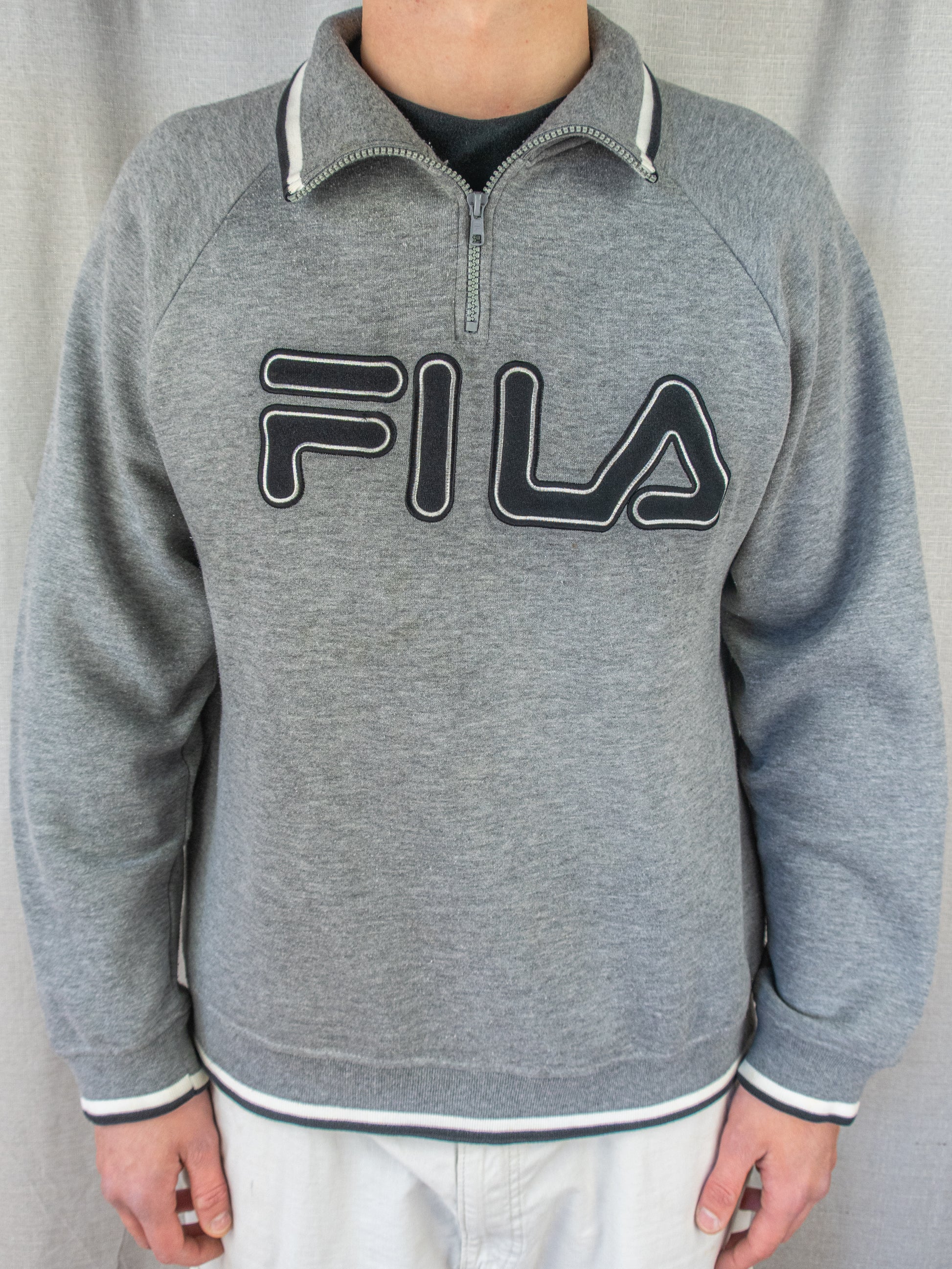 00's Fila 1/4-Zip Sweatshirt - M