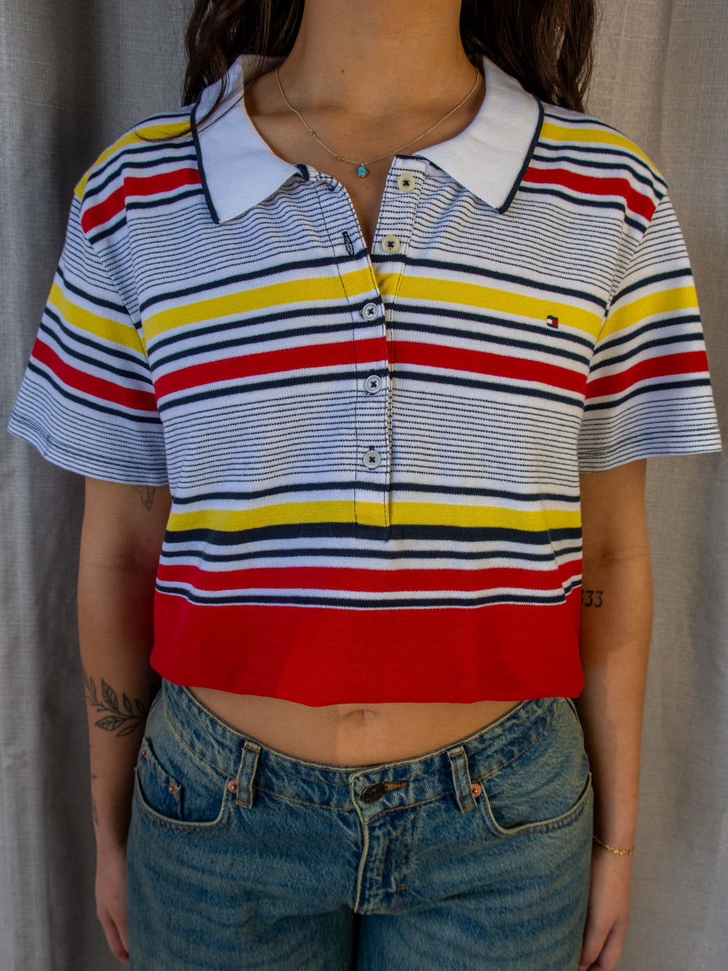 Tommy Hilfiger Polo Shirt - Striped Oversized - XXL