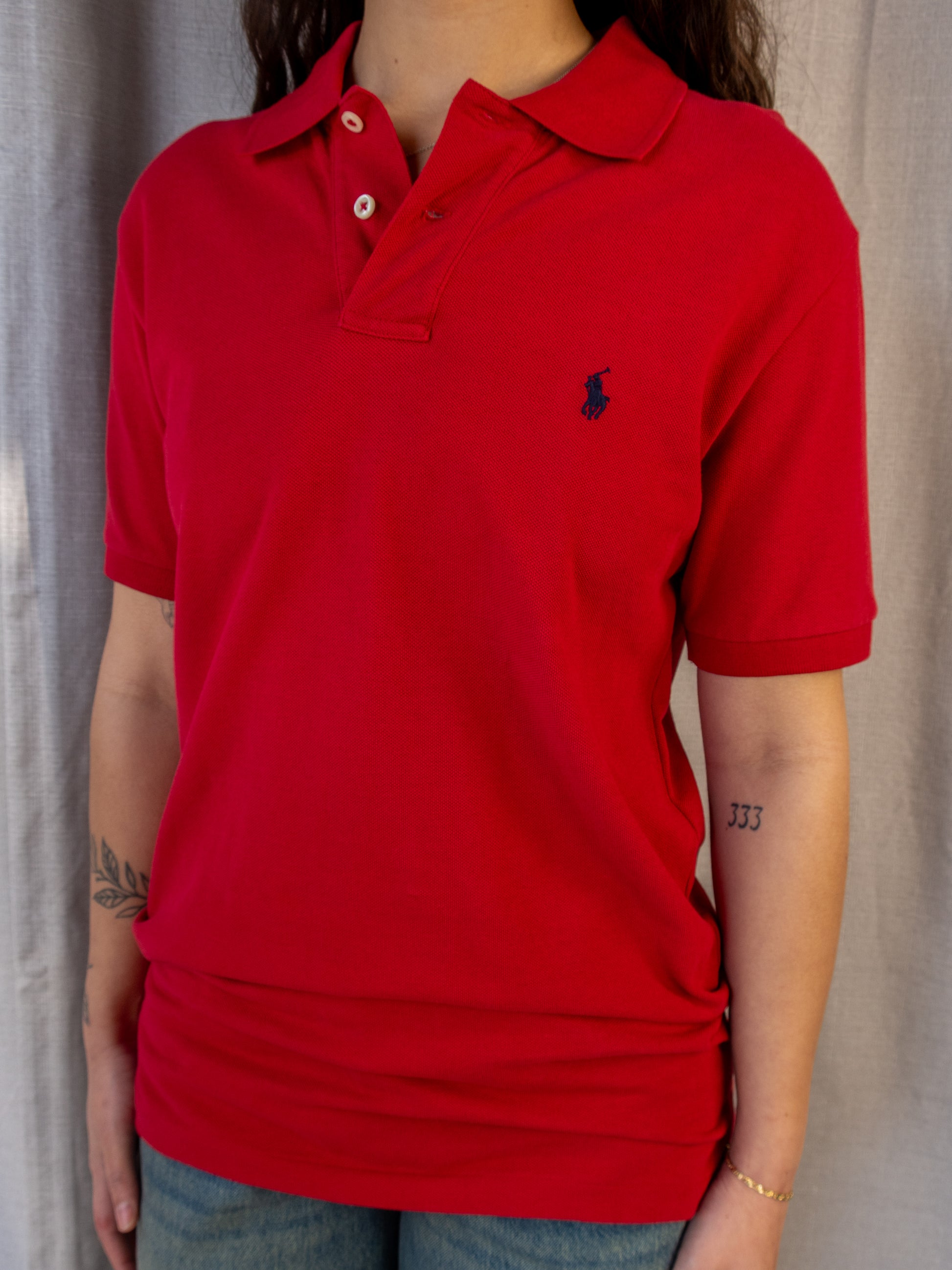 Vintage Ralph Lauren Polo Shirt - Red Pony Logo - L