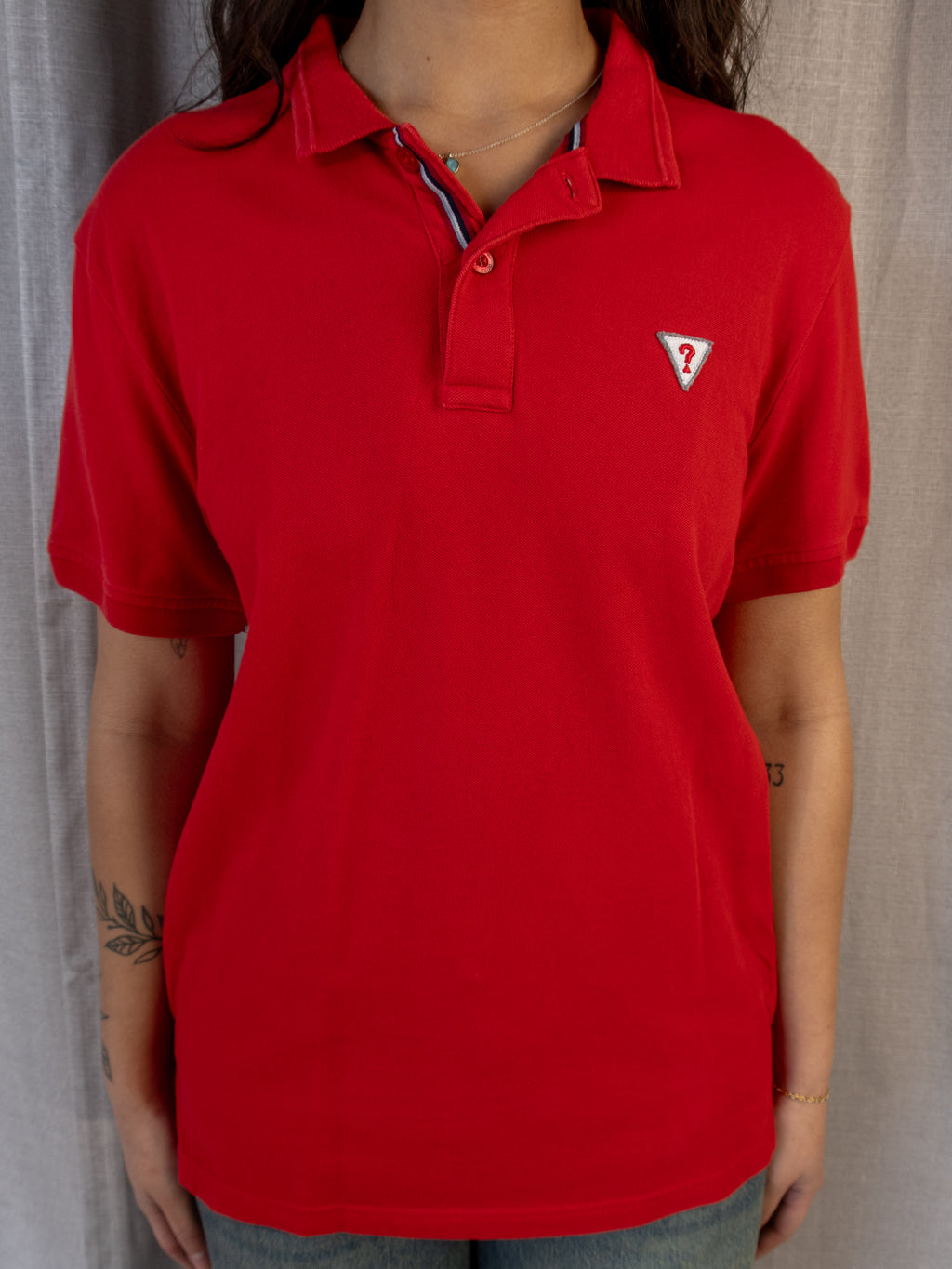 Guess Polo Shirt - Logo Detail - Size L