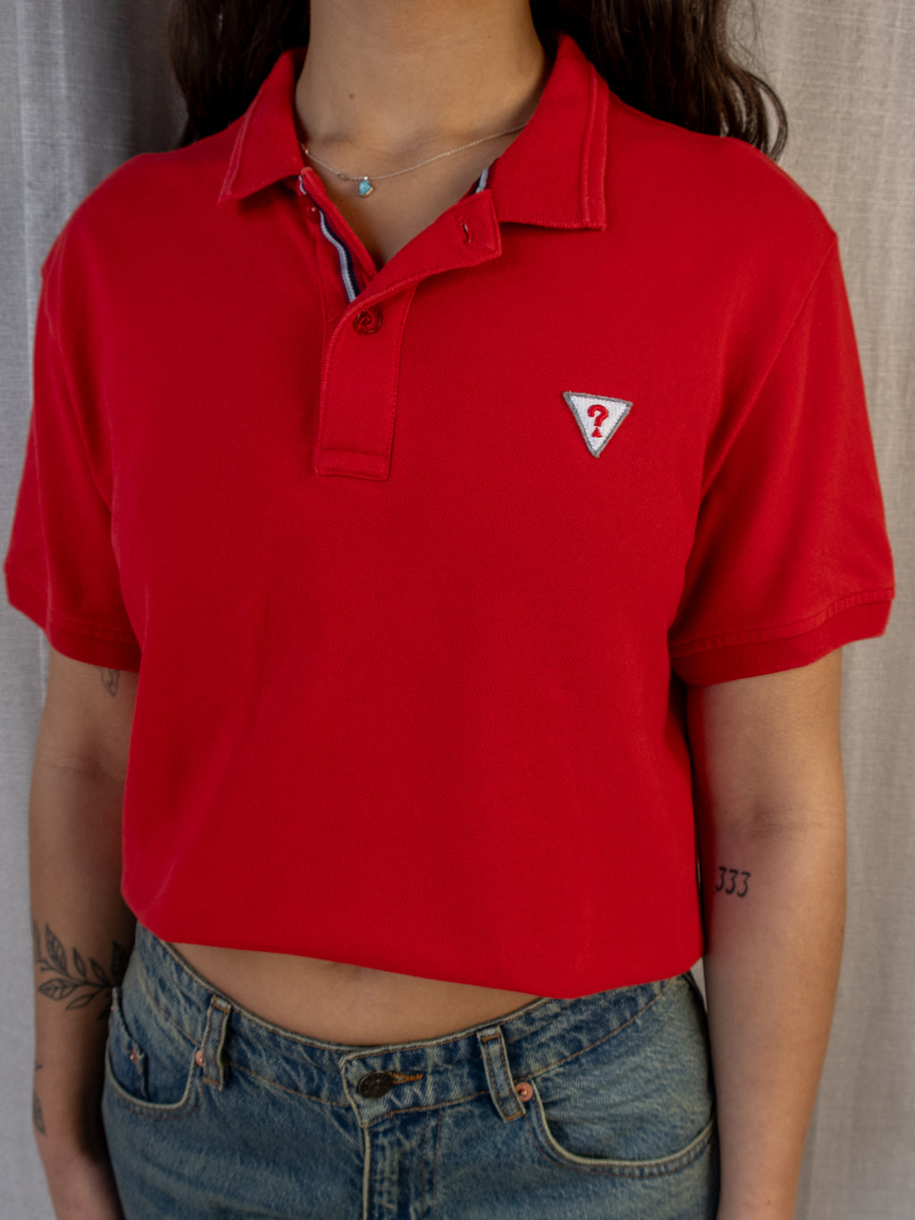 Guess Polo Shirt - Logo Detail - Size L