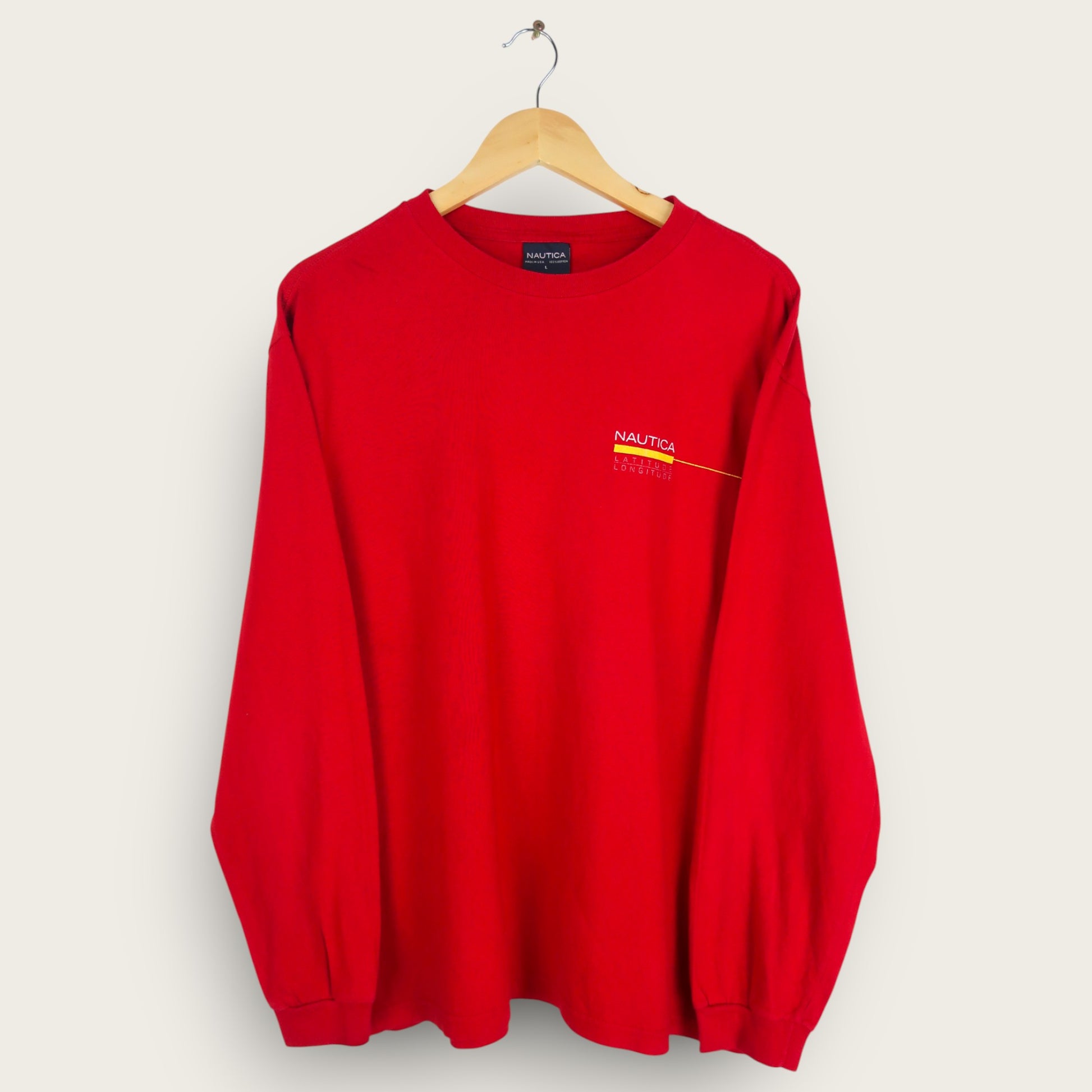 VINTAGE LONG-SLEEVE NAUTICA T-SHIRT - L