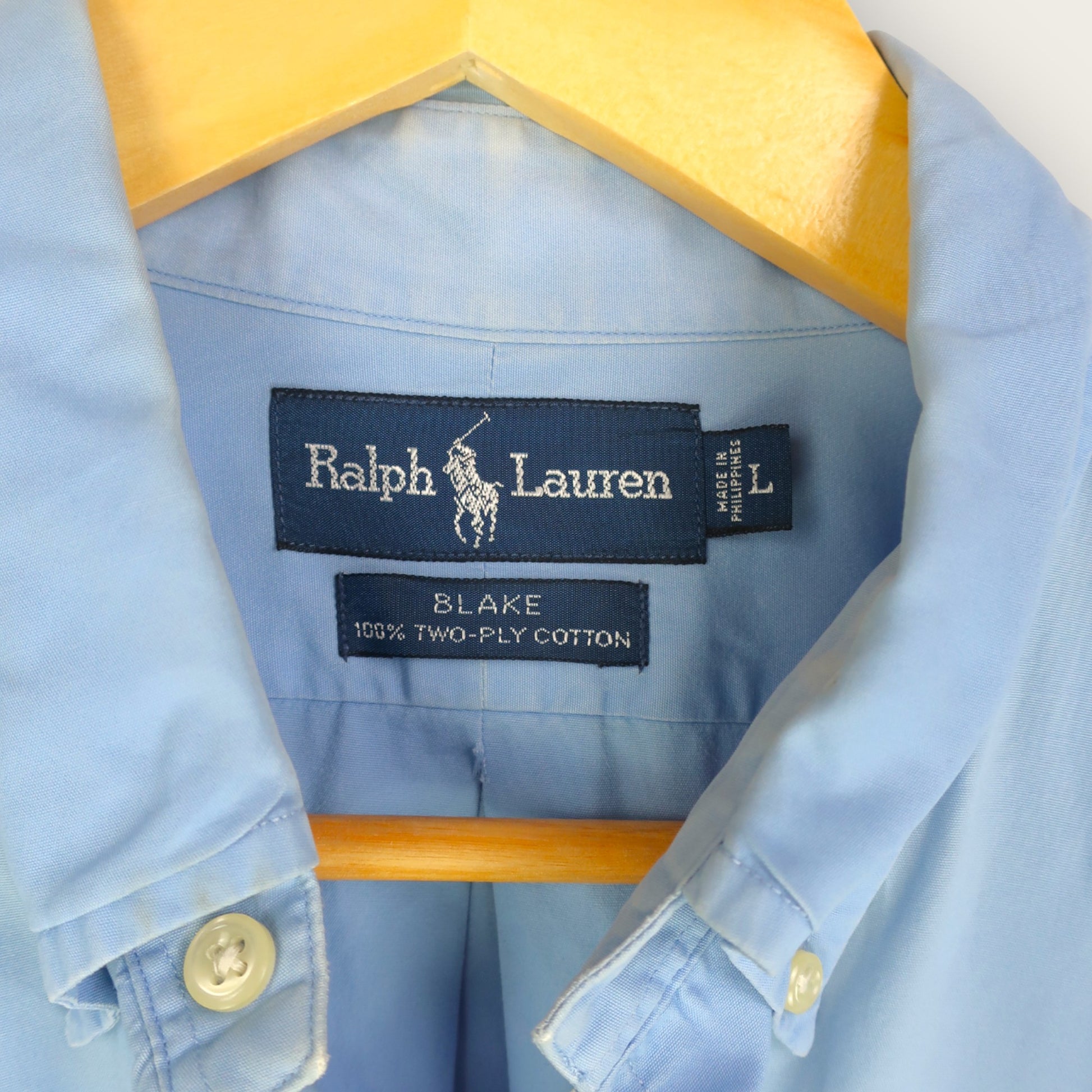VINTAGE LONG-SLEEVE RALPH LAUREN SHIRT - L