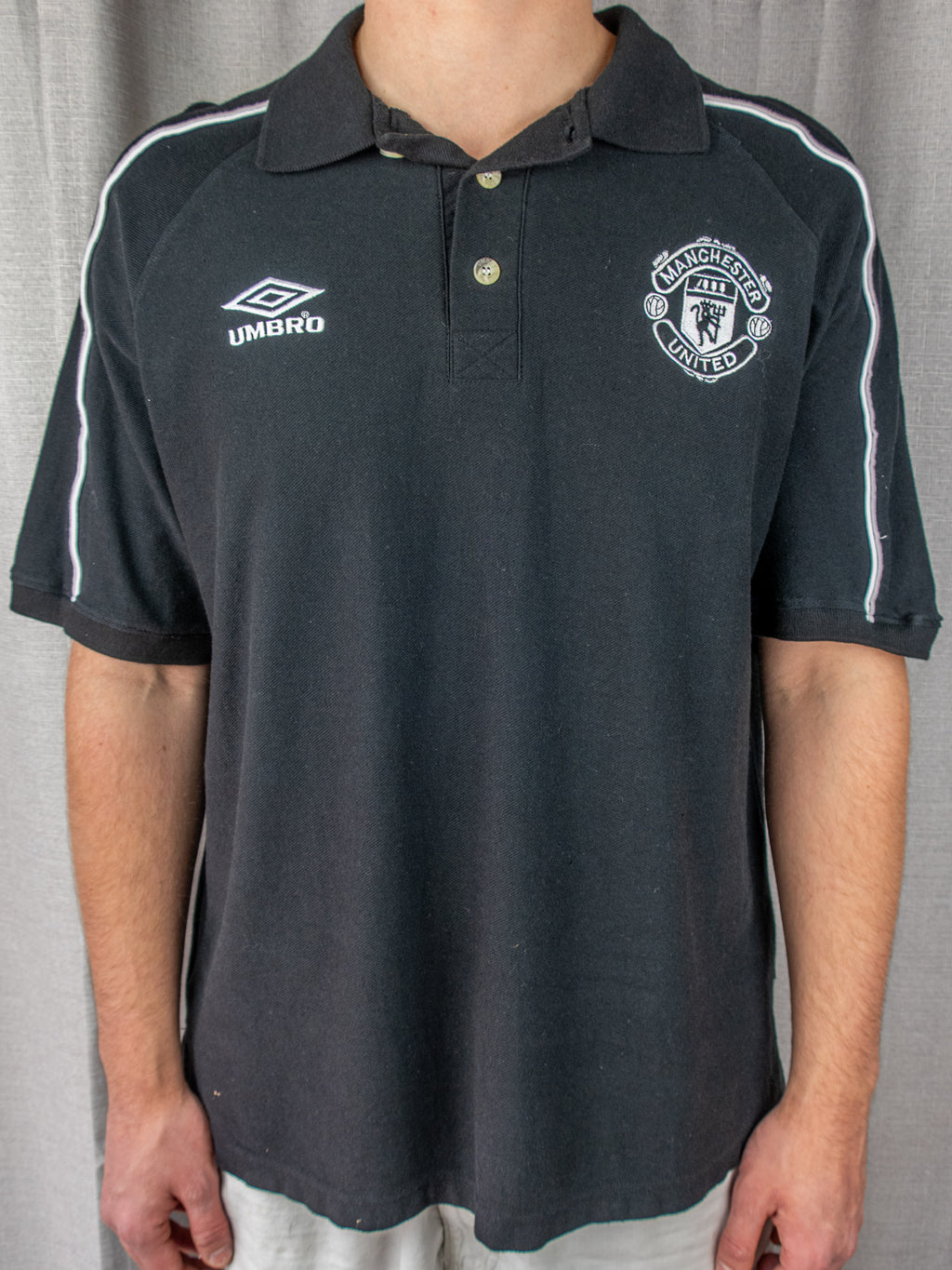 00's Umbro Manchester United Polo Shirt - XL