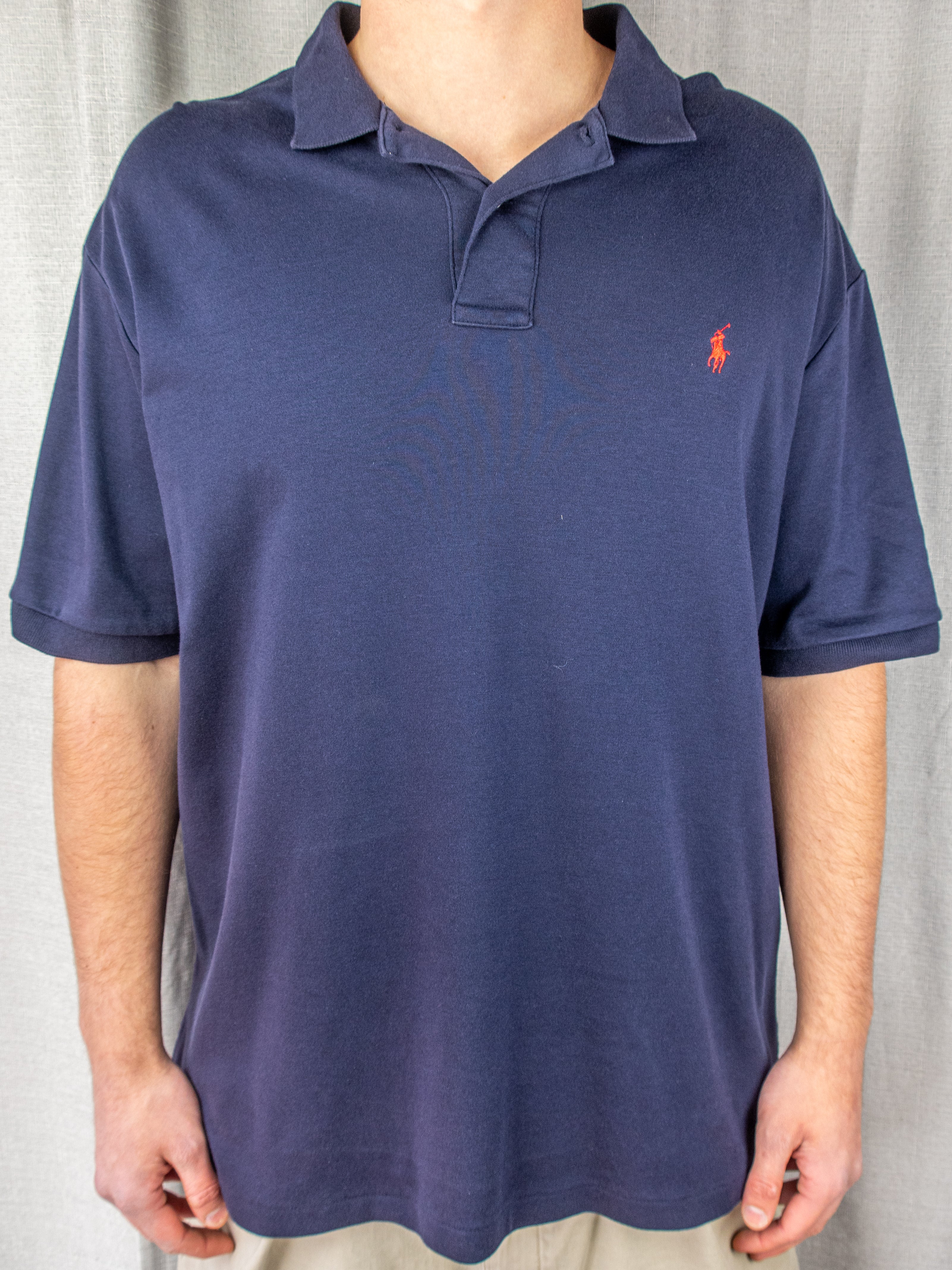 ポニー無し90s Polo by Ralph Lauren Navy shirt 90's Polo by Ralph Lauren Polo Shirt - XL – STARLIGHT VINTAGE