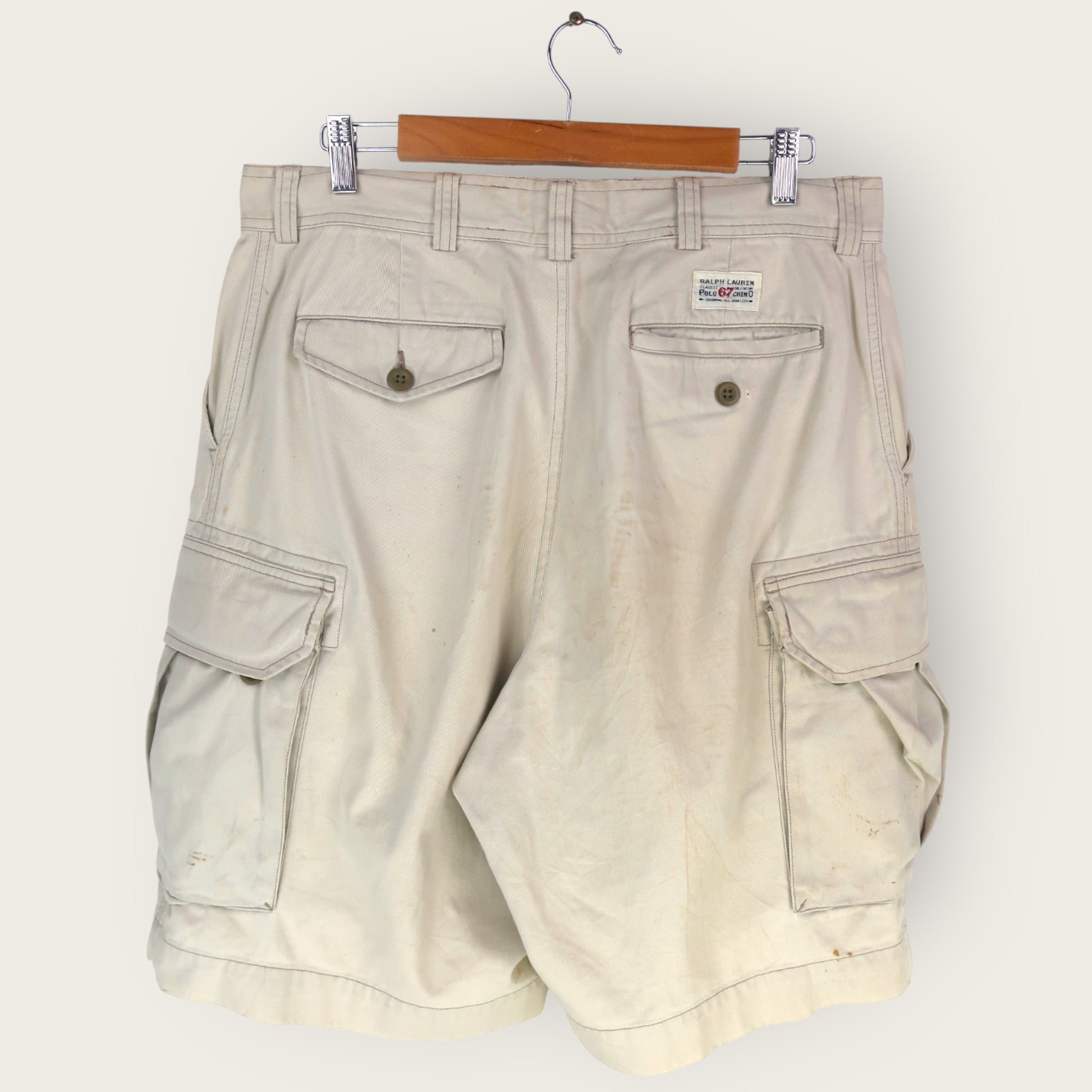 VINTAGE RALPH LAUREN CARGO SHORTS - 35"