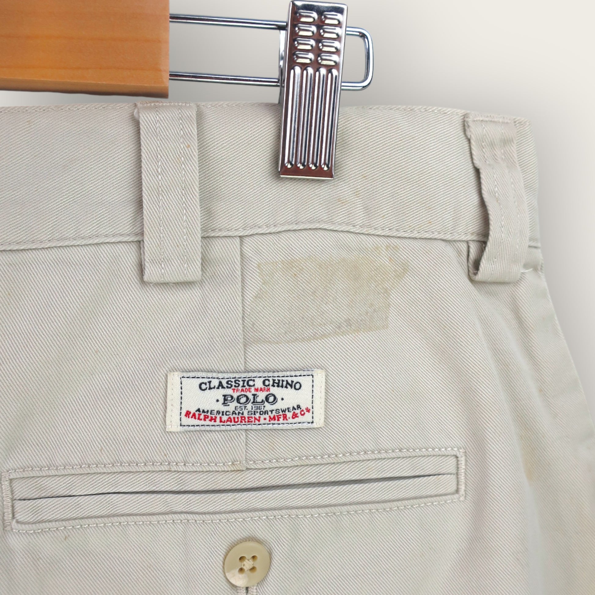 VINTAGE RALPH LAUREN CHINO SHORTS - 34"
