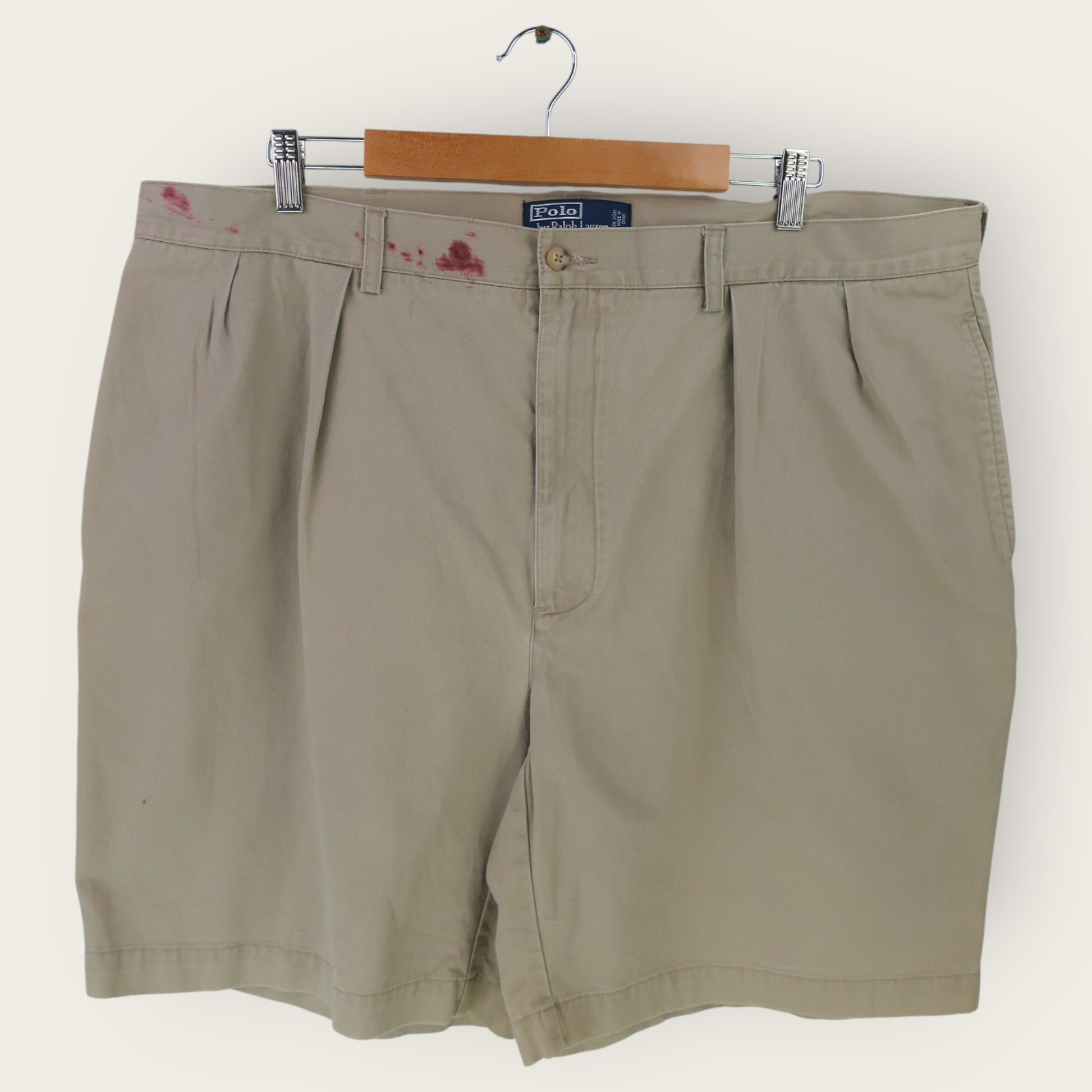 VINTAGE RALPH LAUREN PLEATED CHINO SHORTS - 42"