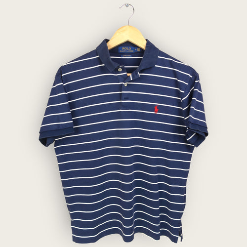 VINTAGE RALPH LAUREN STRIPED POLO SHIRT - M