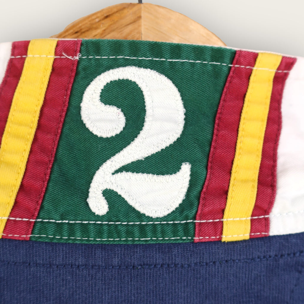 VINTAGE LONG-SLEEVE RALPH LAUREN RUGBY POLO SHIRT - M
