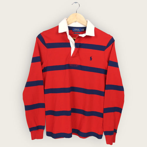 VINTAGE LONG-SLEEVE RALPH LAUREN RUGBY POLO SHIRT - XS