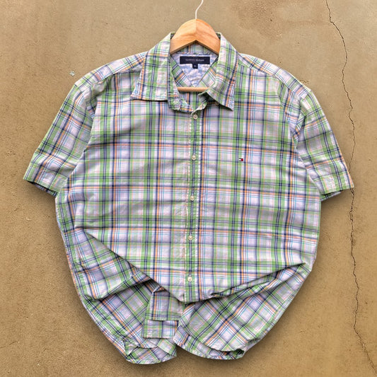 VINTAGE TOMMY HILFIGER BUTTON-UP SHIRT - XL