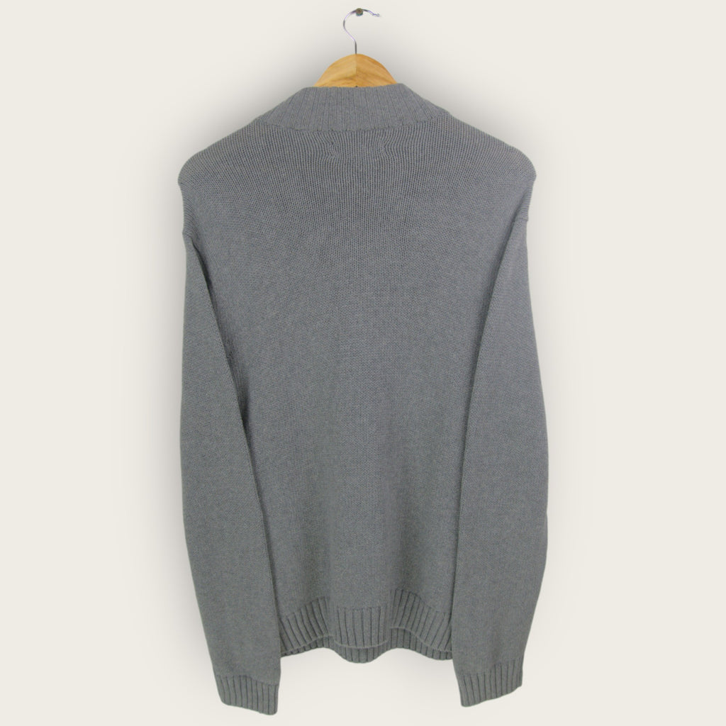 VINTAGE CHAPS KNIT 1/4 ZIP - L