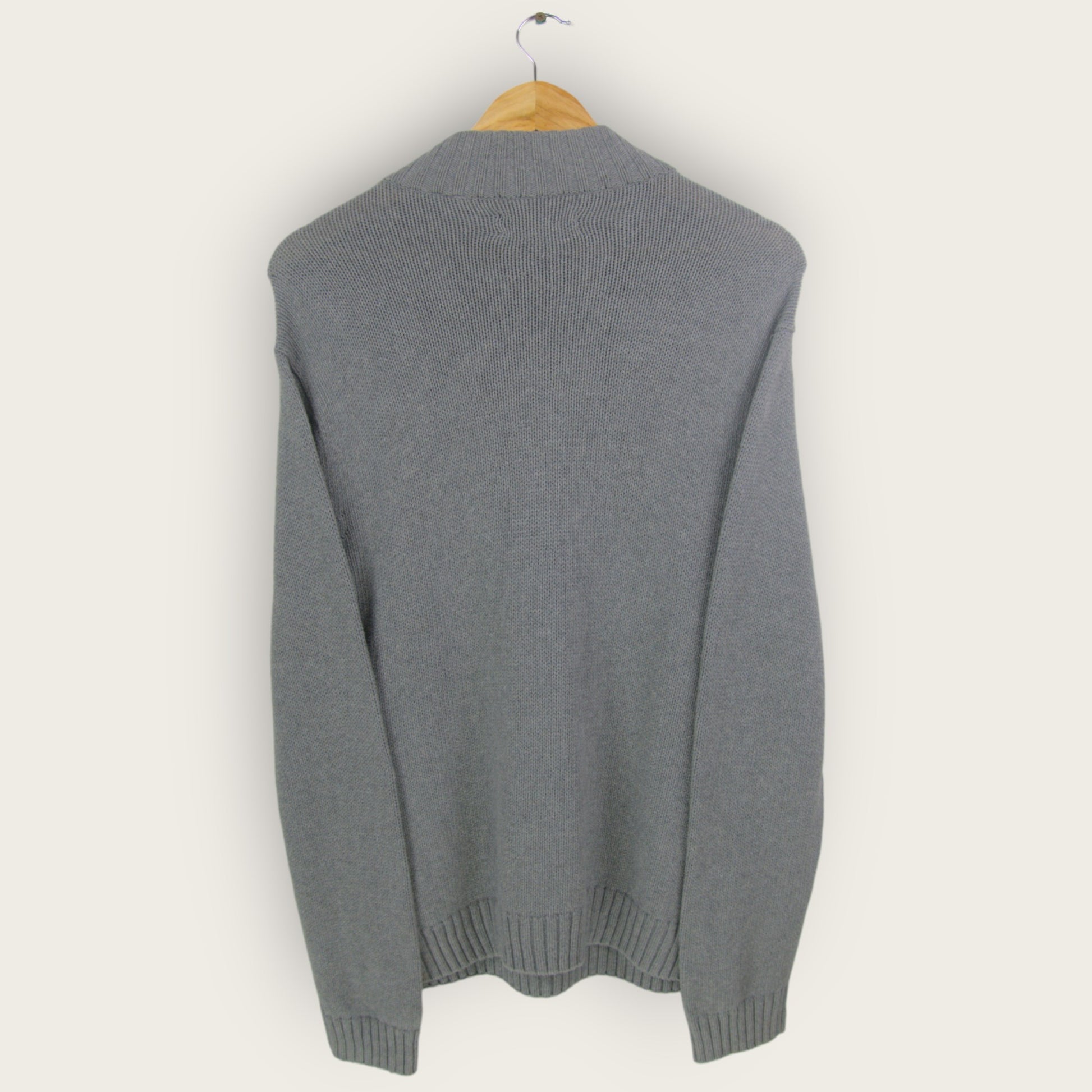 VINTAGE CHAPS KNIT 1/4 ZIP - L
