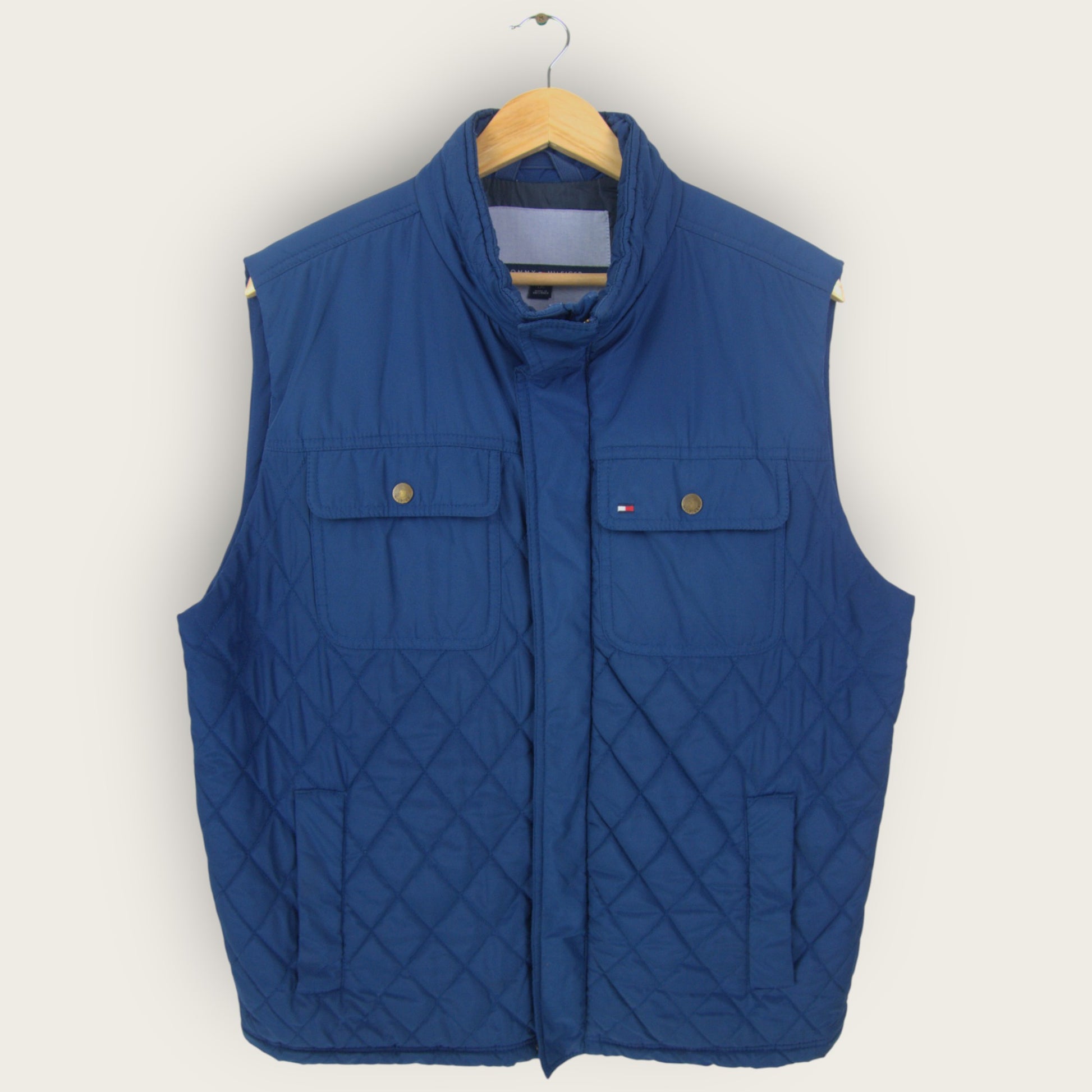 VINTAGE TOMMY HILFIGER PUFFER VEST - L