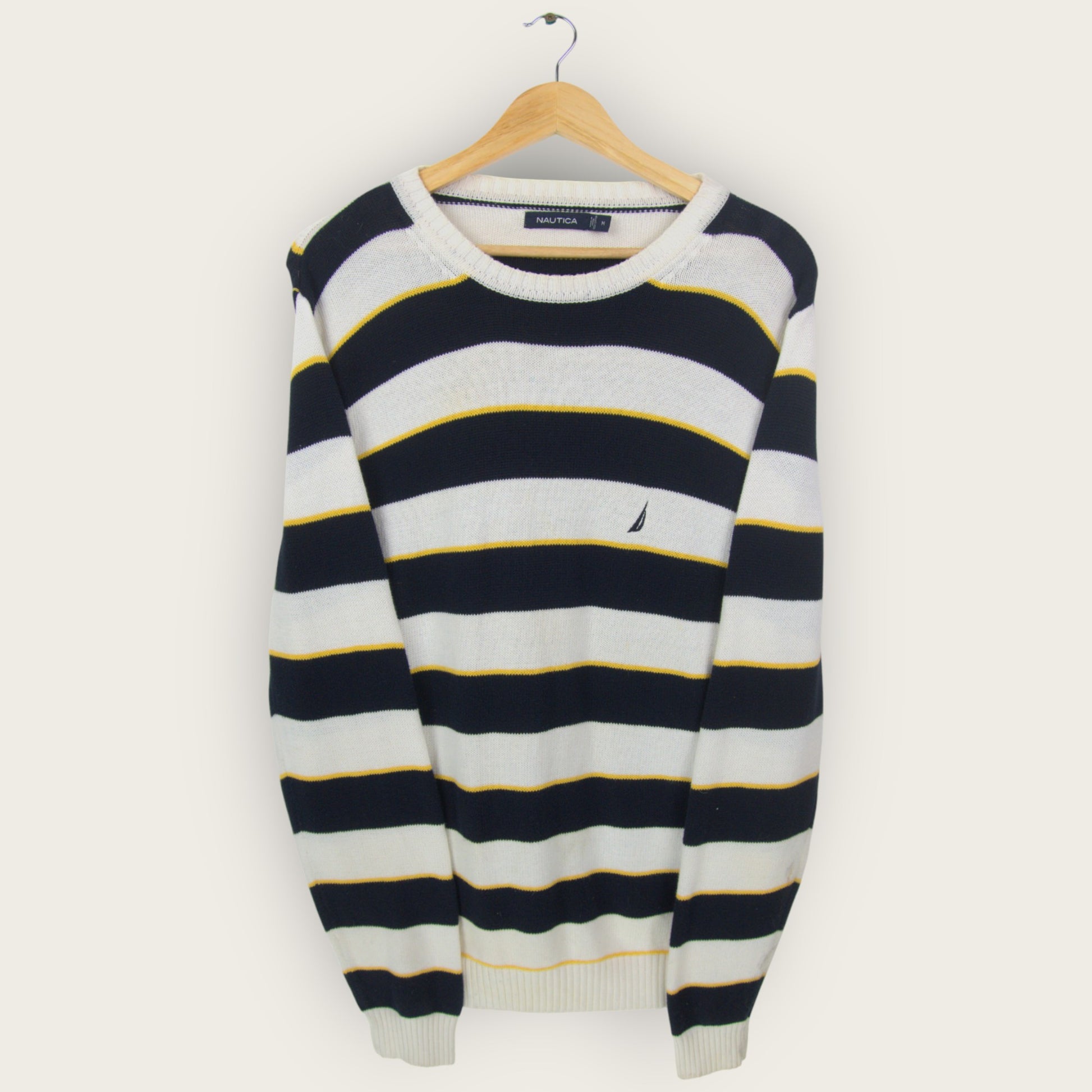 VINTAGE NAUTICA KNIT SWEATER - M