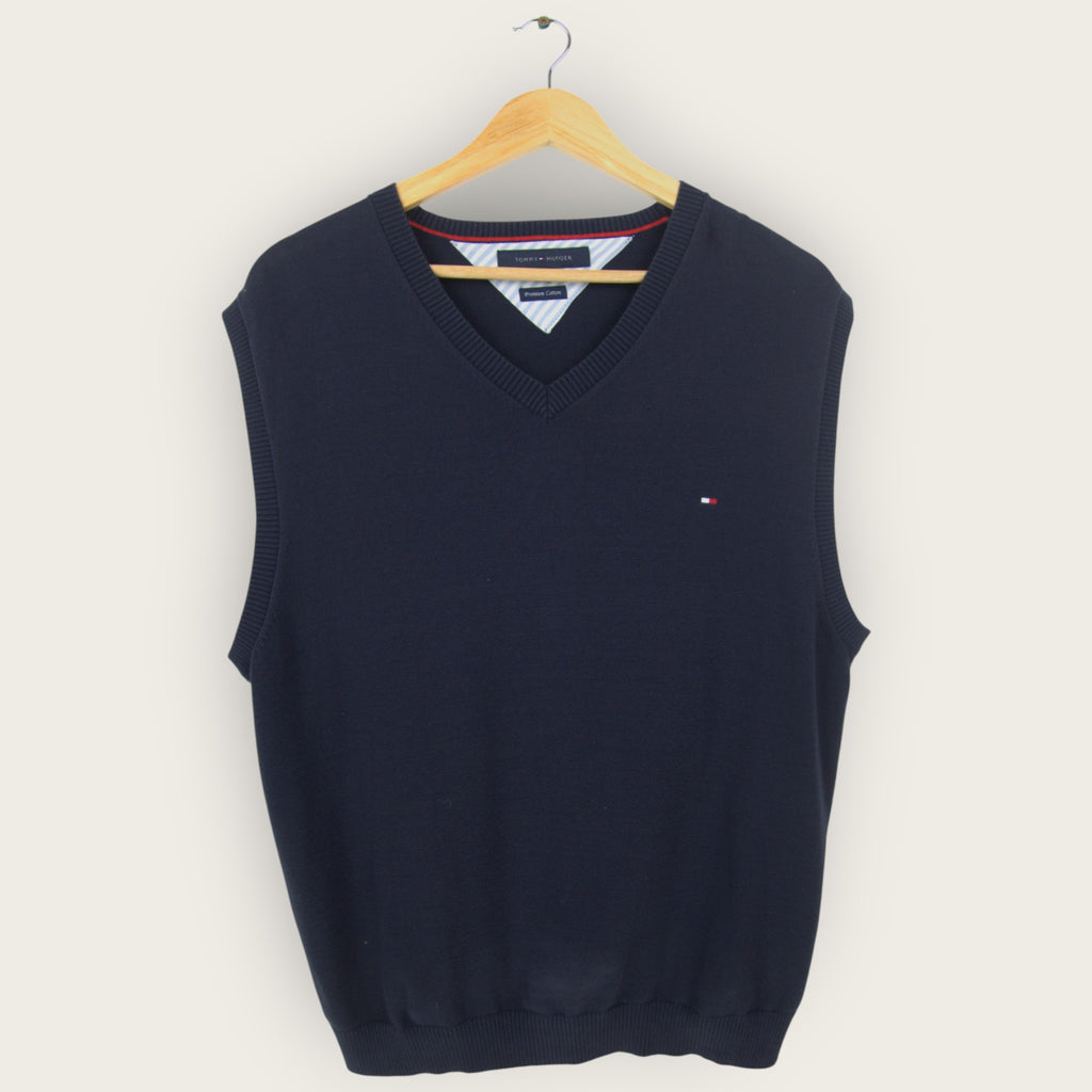 VINTAGE TOMMY HILFIGER KNIT SWEATER VEST - XL