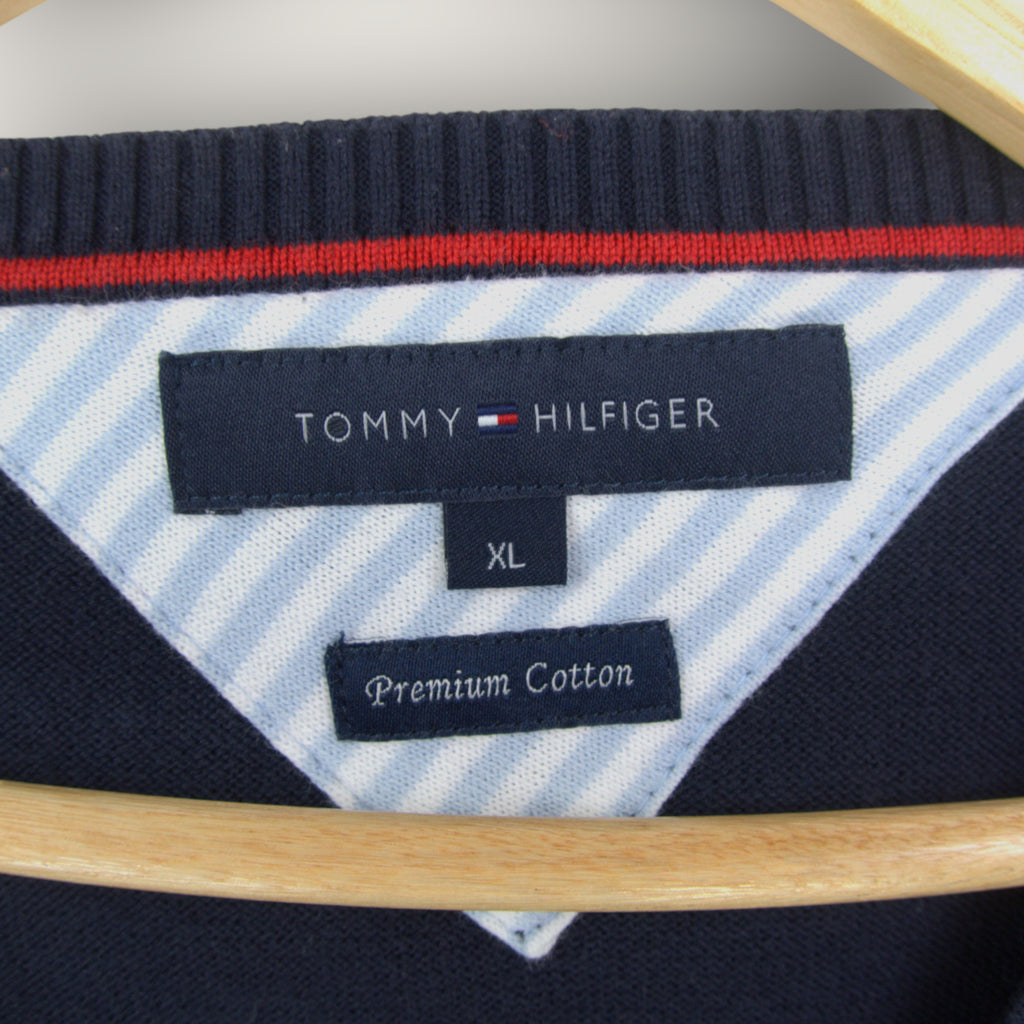 VINTAGE TOMMY HILFIGER KNIT SWEATER VEST - XL