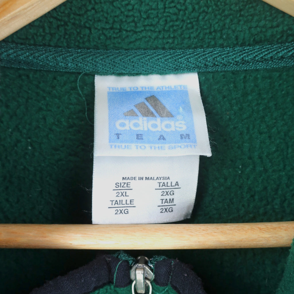 VINTAGE ADIDAS FLEECE VEST JACKET - XXL
