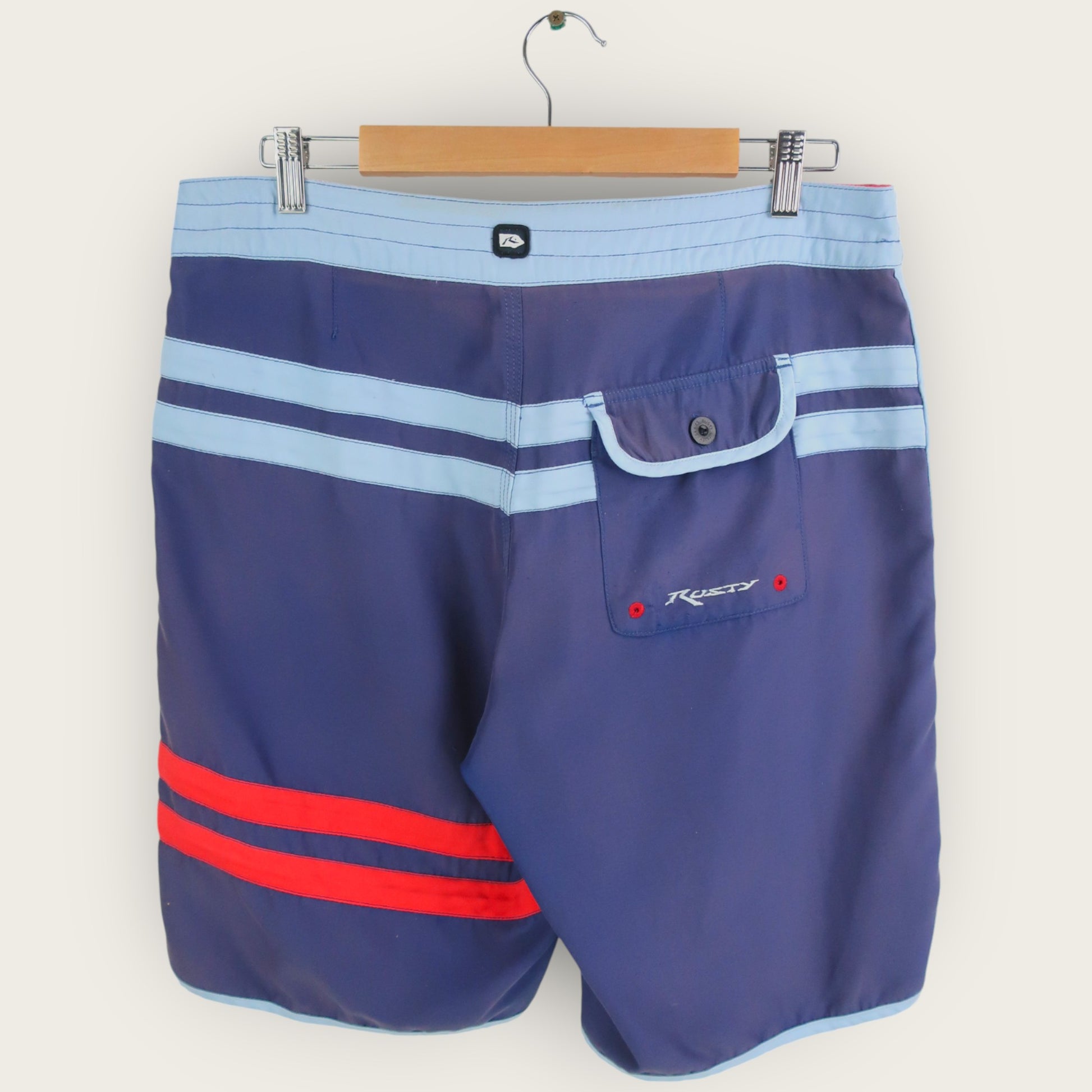 VINTAGE RUSTY BOARD SHORTS - 34"