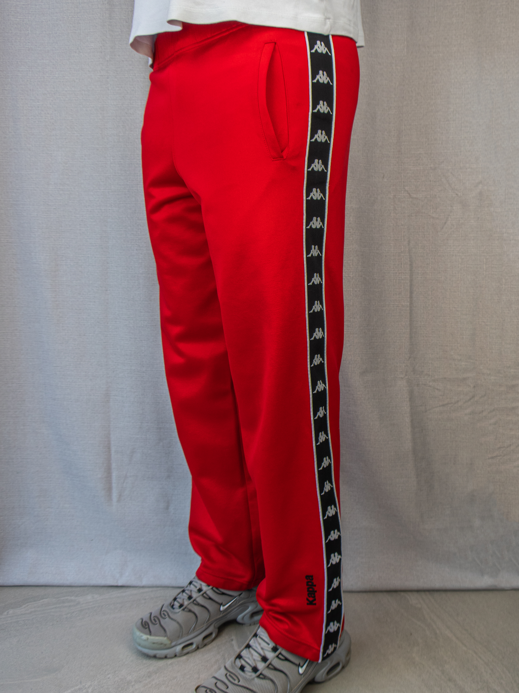 90s Kappa Red Omini Tape Track Pants - M/L