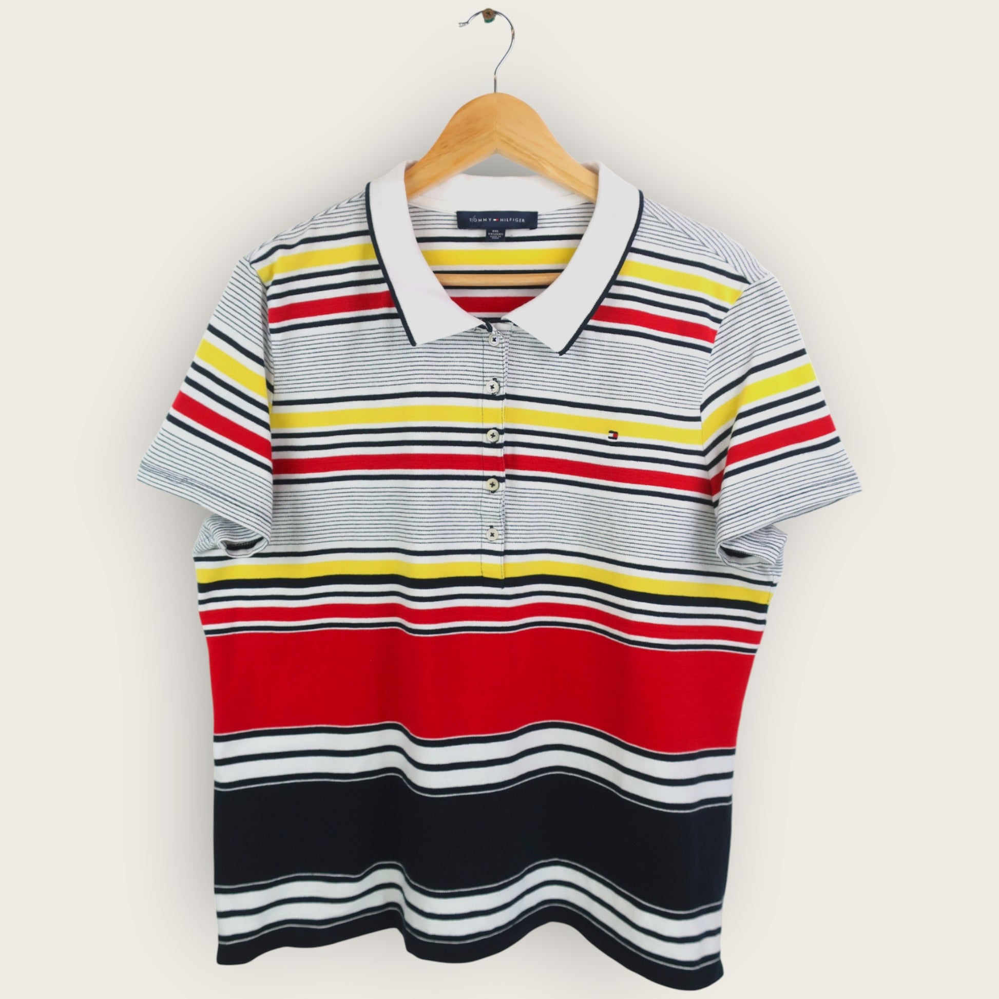 VINTAGE WMNS TOMMY HILFIGER POLO SHIRT - XXL