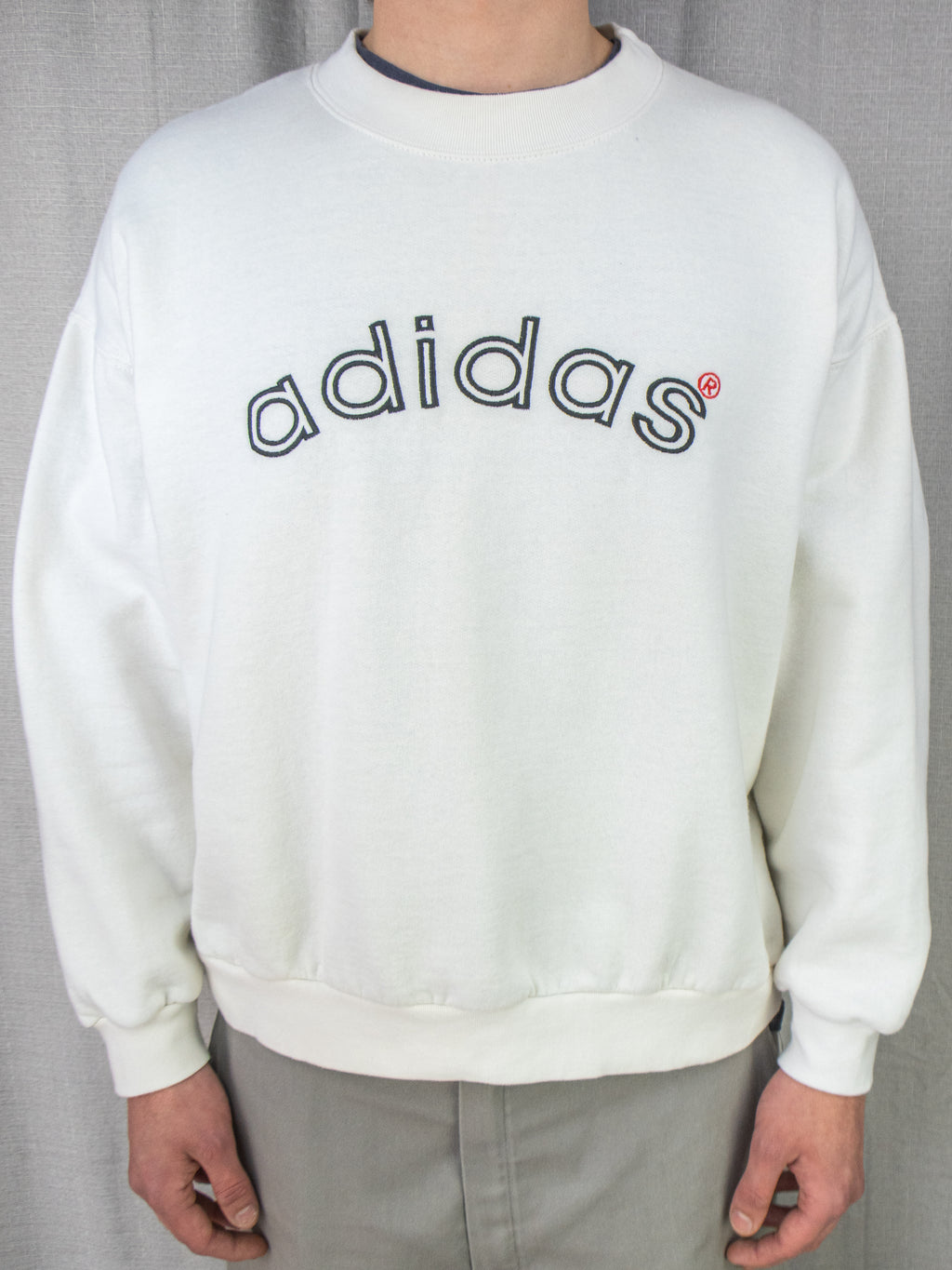 90s Adidas Embroidered Crewneck Sweater - L/XL