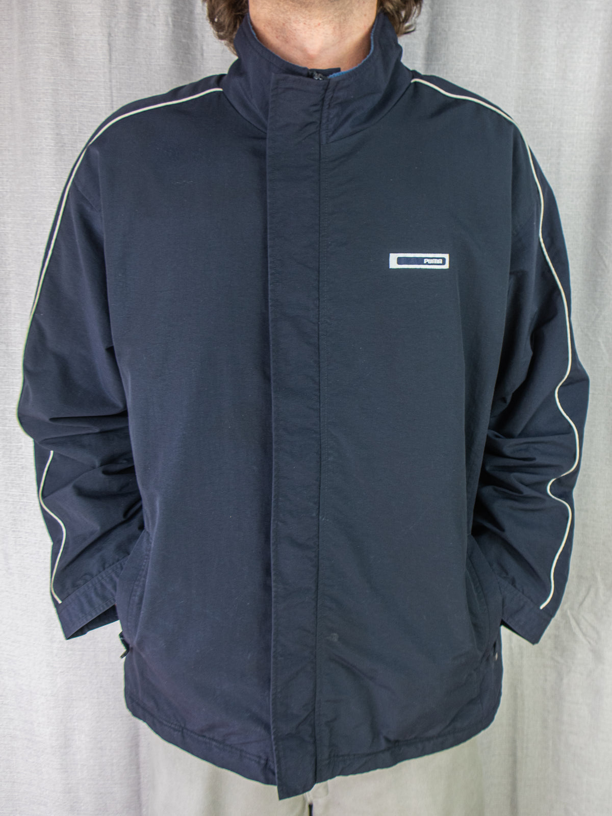 00s Puma Fleece Lined Track Jacket - L/XL