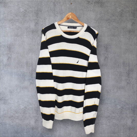 VINTAGE NAUTICA KNIT SWEATER - M