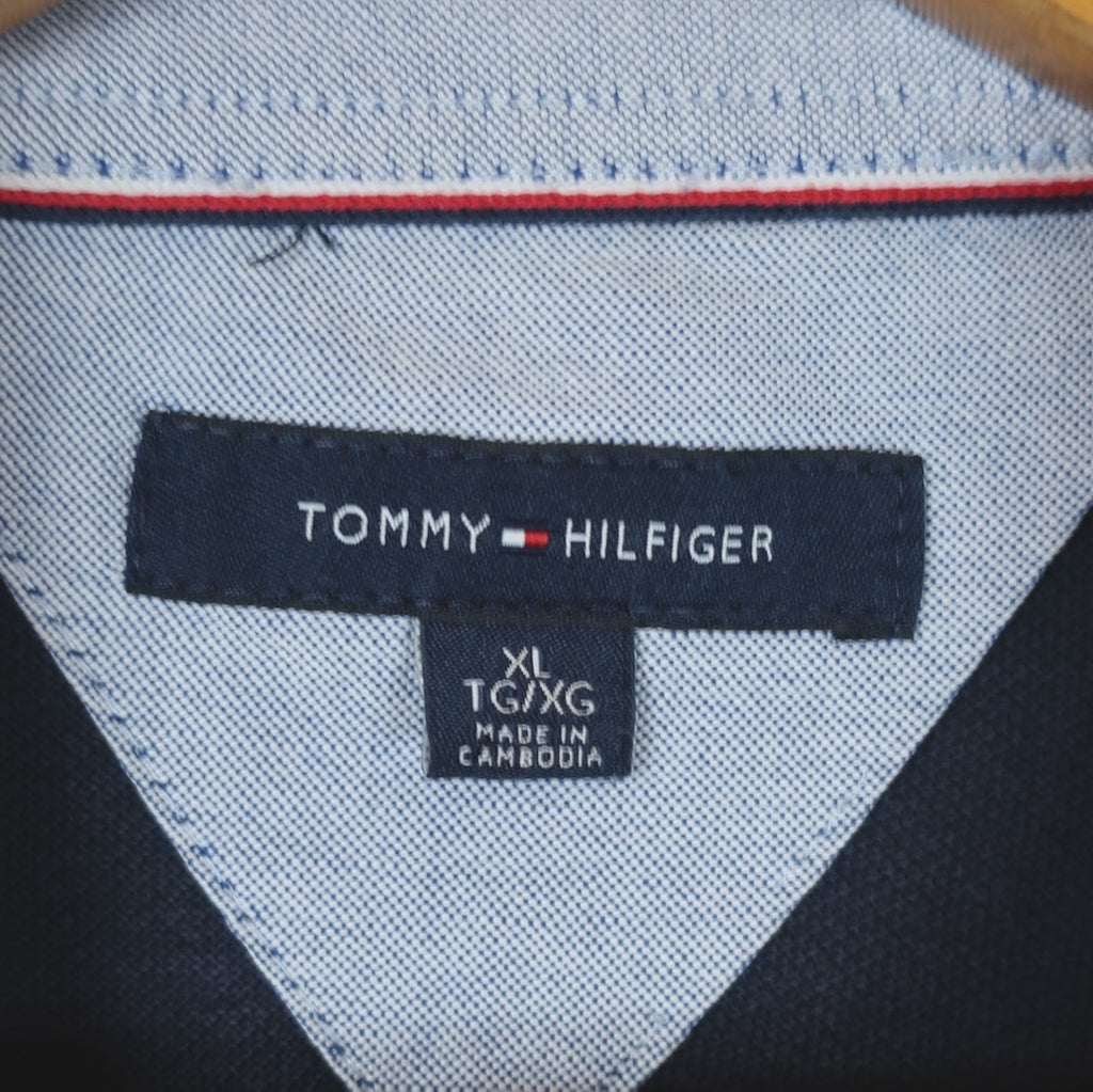 VINTAGE LONG-SLEEVE TOMMY HILFIGER POLO SHIRT - XL