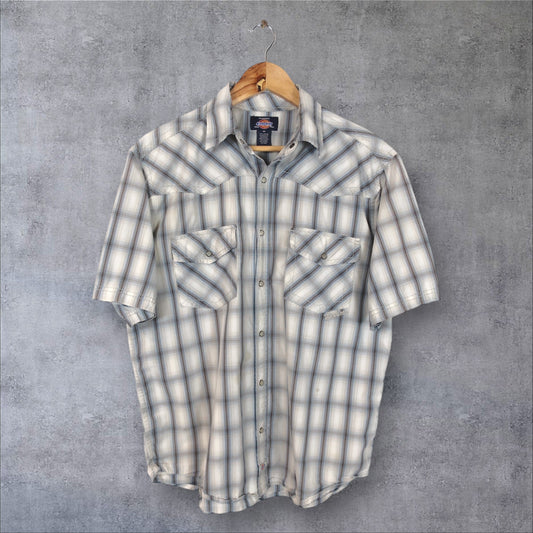 VINTAGE DICKIES BUTTON-UP SHIRT - M