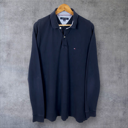 VINTAGE LONG-SLEEVE TOMMY HILFIGER POLO SHIRT - XL